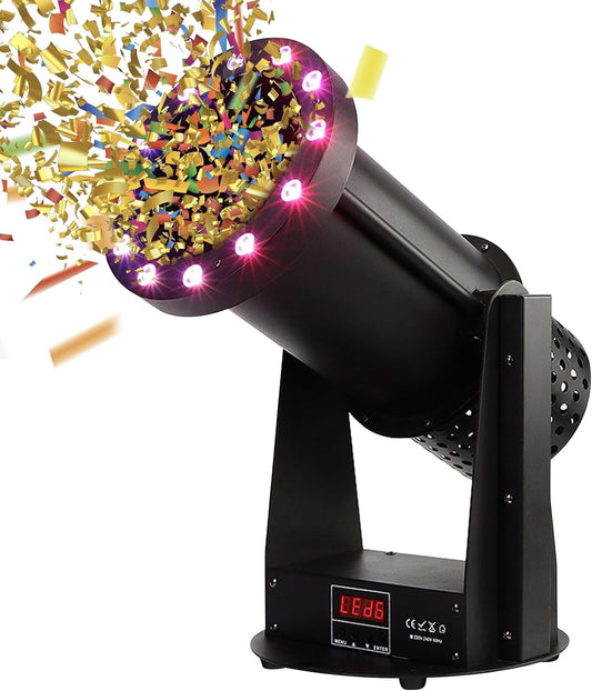 Paper Machine with 12 LED Lights and Remote Control - DMX Control Digital with Remote Perfect for DJ Parties, Nightclubs, Weddings and Events