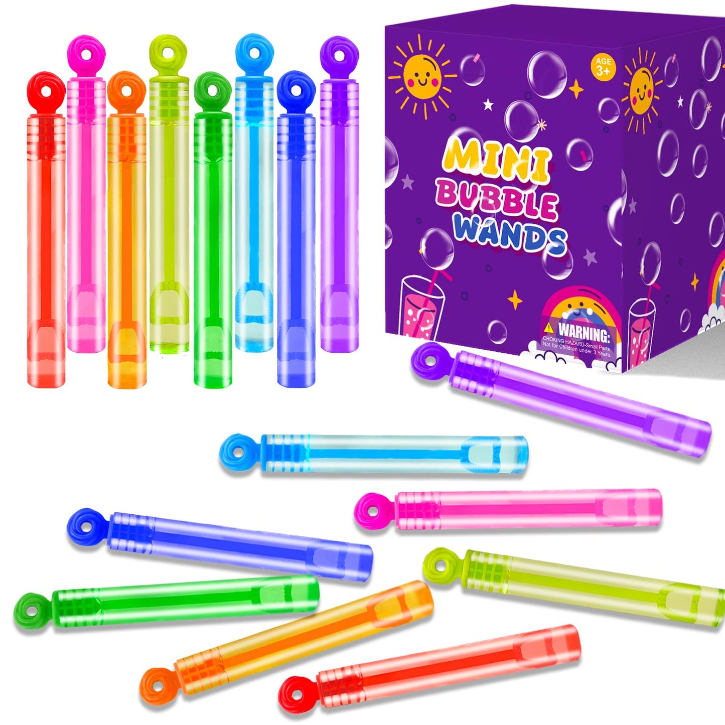 Party Goodie Bag Stuffer Fillers for Kids Toddler-32 Pack Mini Bubble Wands