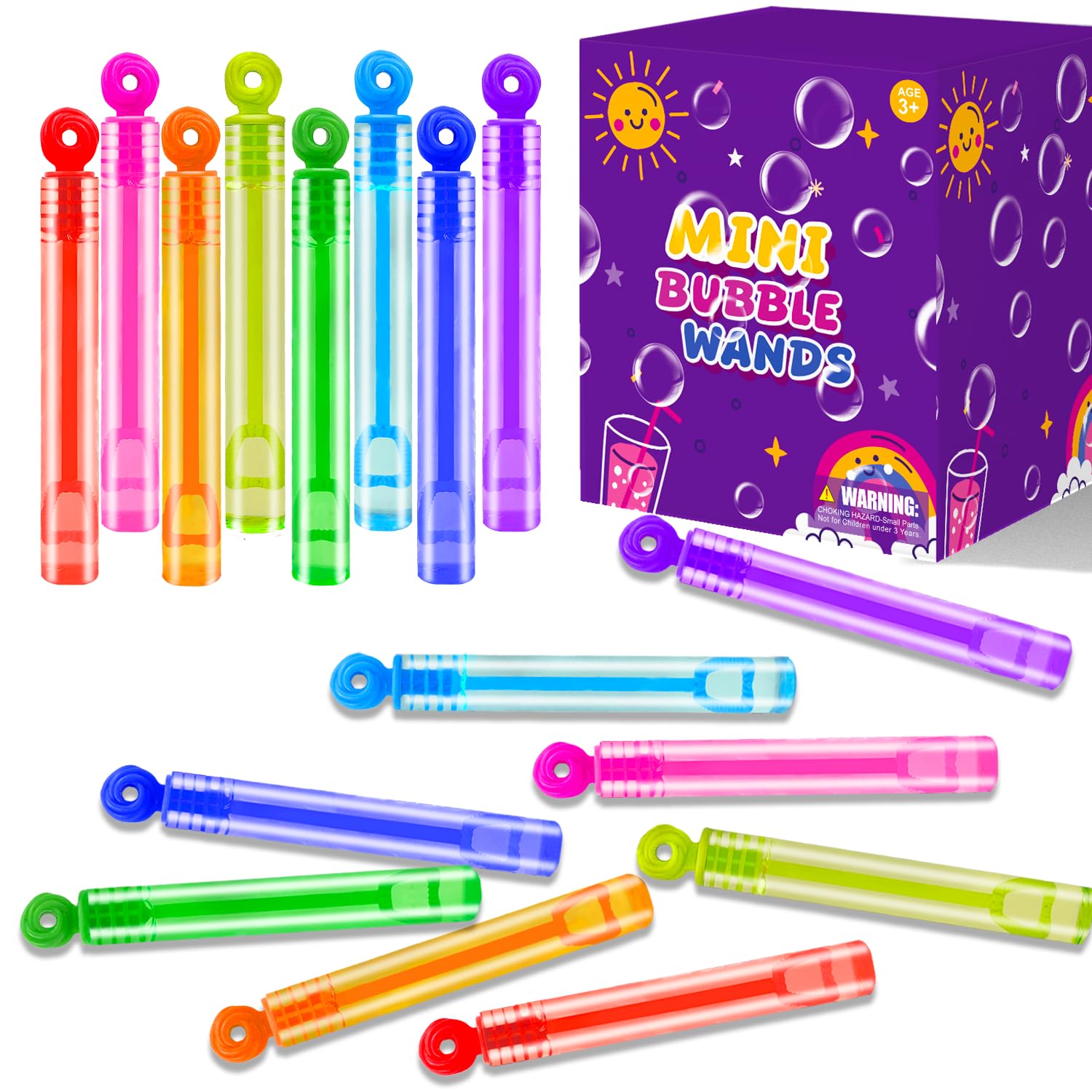 Party Goodie Bag Stuffer Fillers for Kids Toddler-32 Pack Mini Bubble Wands