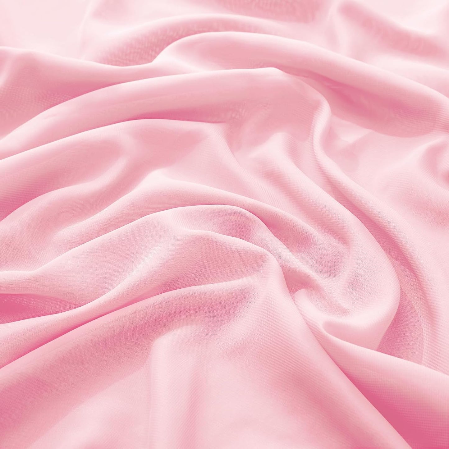 VACVELT Wedding Arch Draping Fabric Blush Pink Chiffon, 1 Panel Sheer Drapes 30 Inch x 20ft Chiffon Backdrop Curtain Decor, Outdoor Sheer Drapery for Ceremony Party Ceiling