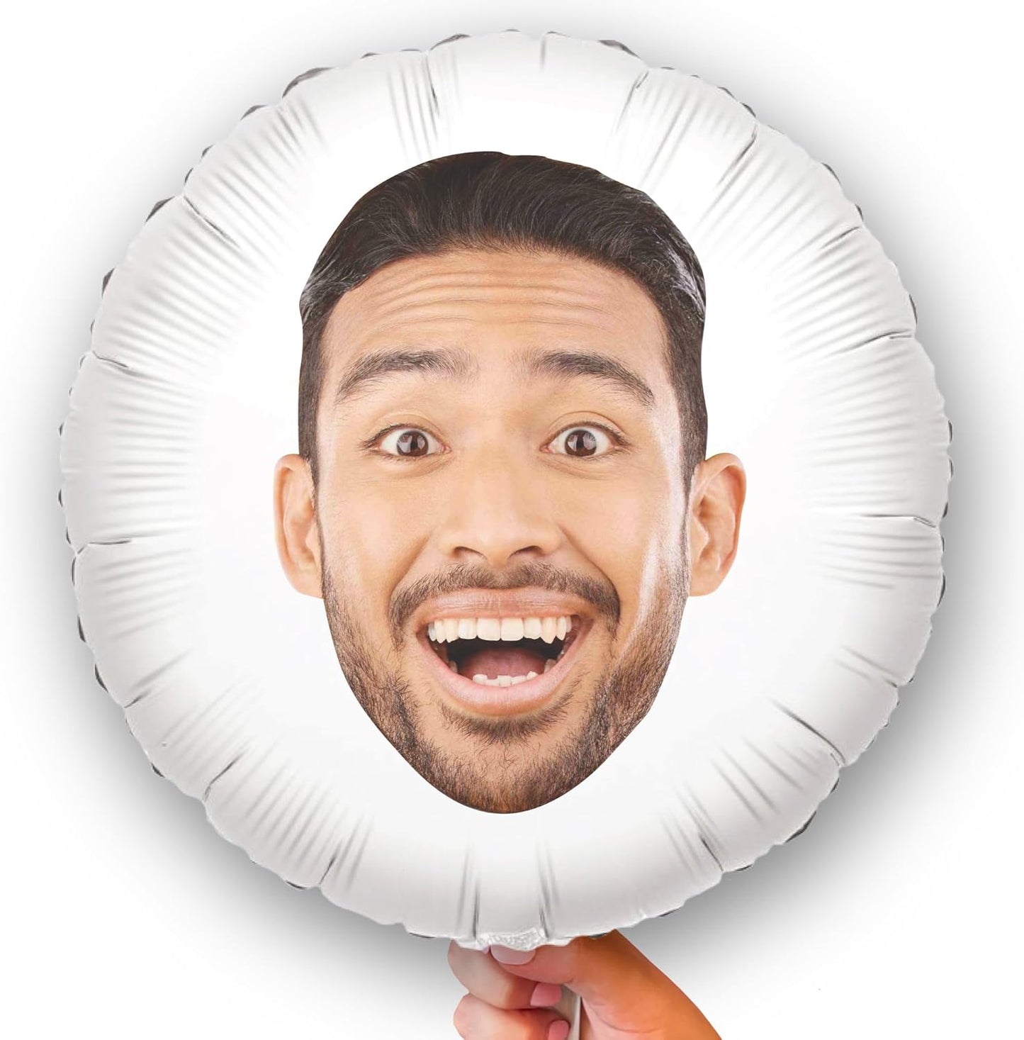Big Dot of Happiness Personalized Fun Face Photo Balloons, Custom Birthday Balloons, Anniversary Party Decorations, Baby Shower, Bachelorette Party Decor, Circle Double-Sided Mylar Balloon, 1 Piece