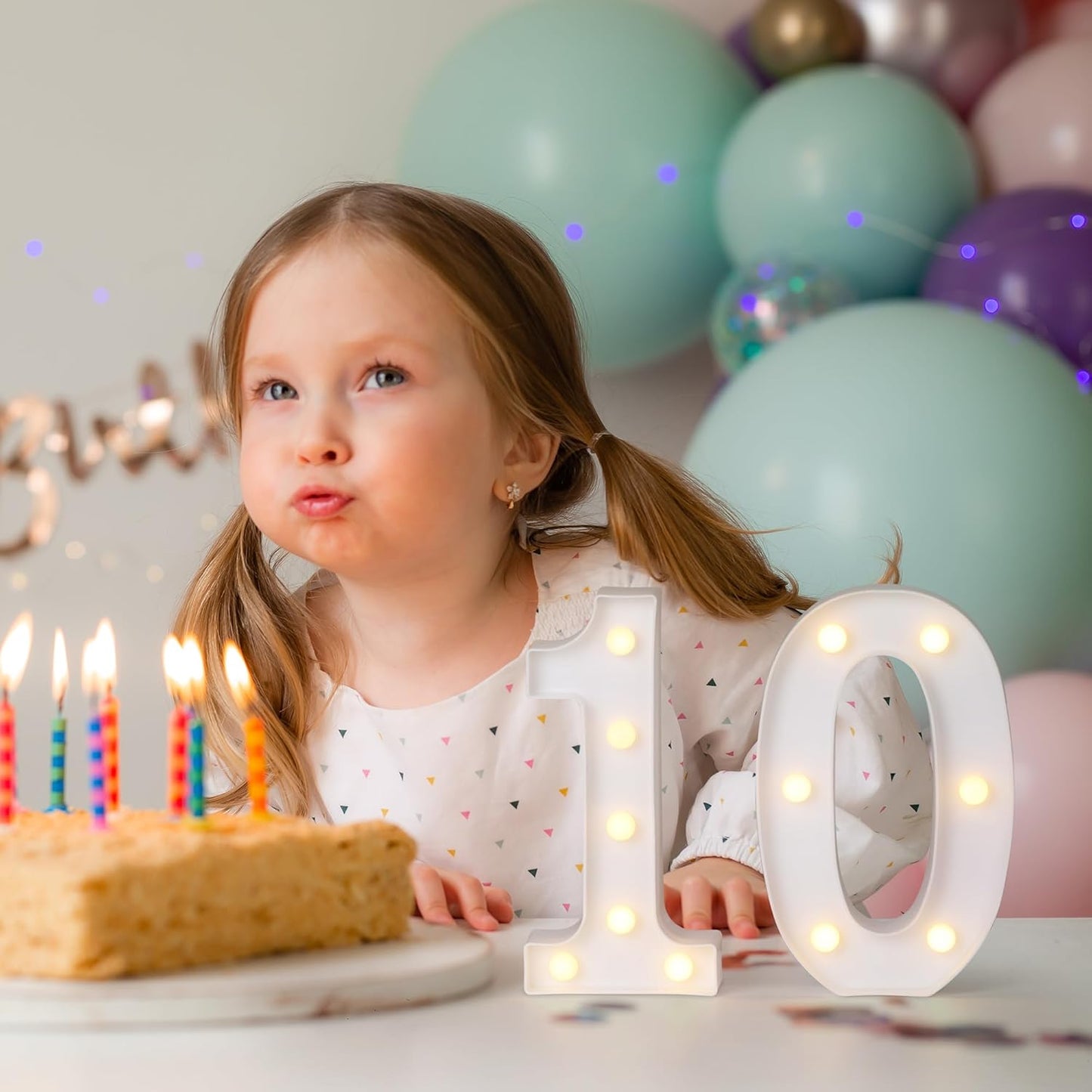 Foaky Decorative Led Marquee Light Up Number, Marquee Light Up Number Sign for Night Light Wedding Birthday Party Christmas Home Bar Decoration Number(1)