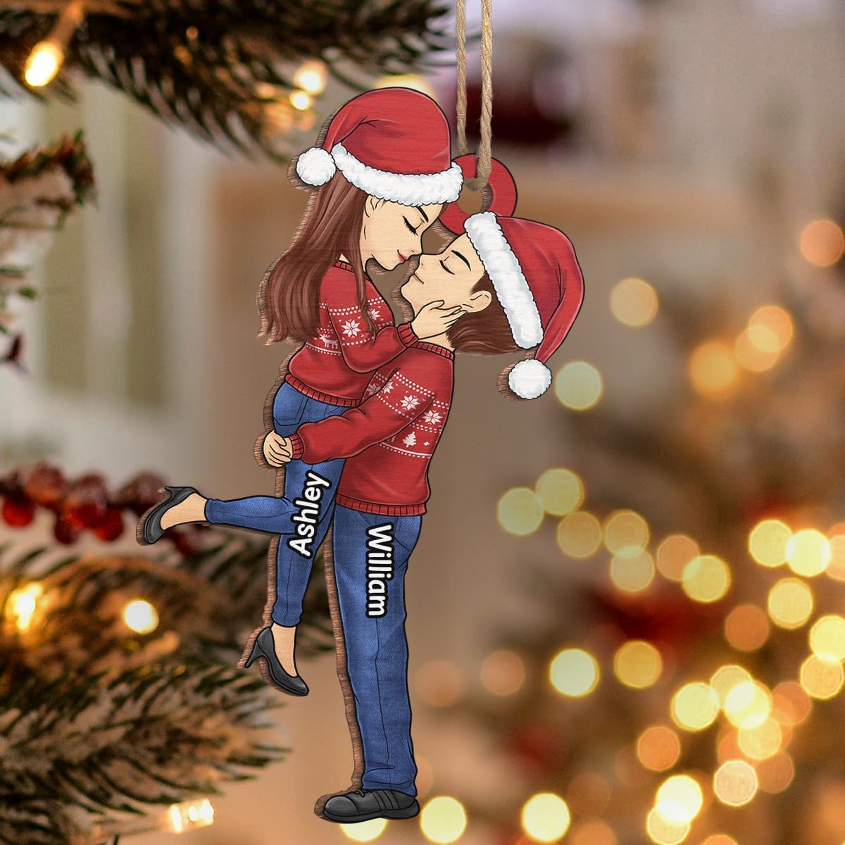 Pawfect House You are The Only Person, Couple Gifts for Husband Wife Boyfriend Girlfriend, Personalized Wooden Christmas Ornaments, Christmas Tree Decorations, Housewarming Gifts Ideas