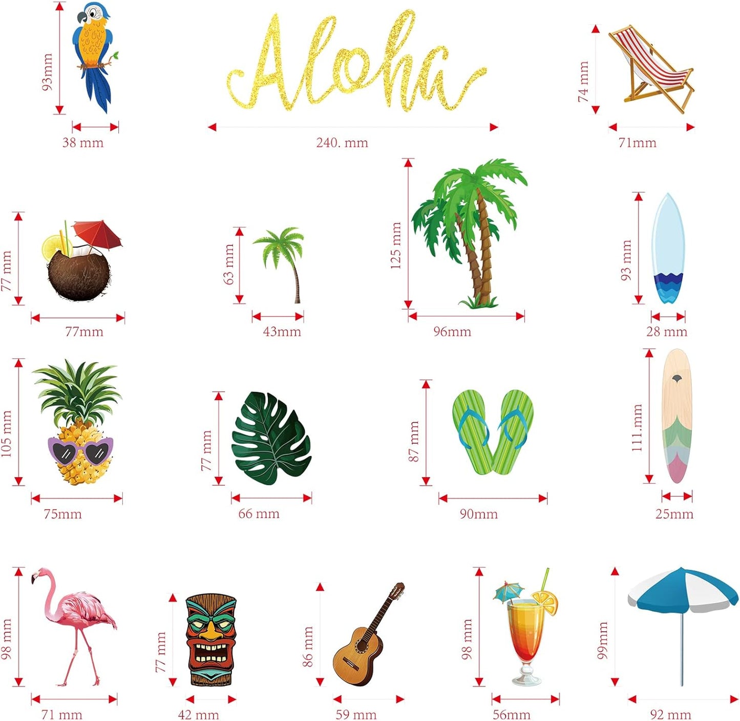 54 Pcs Cupcake Toppers and Cake Decorations for Celebrating Birthday, Anniversary, or Party Supplies