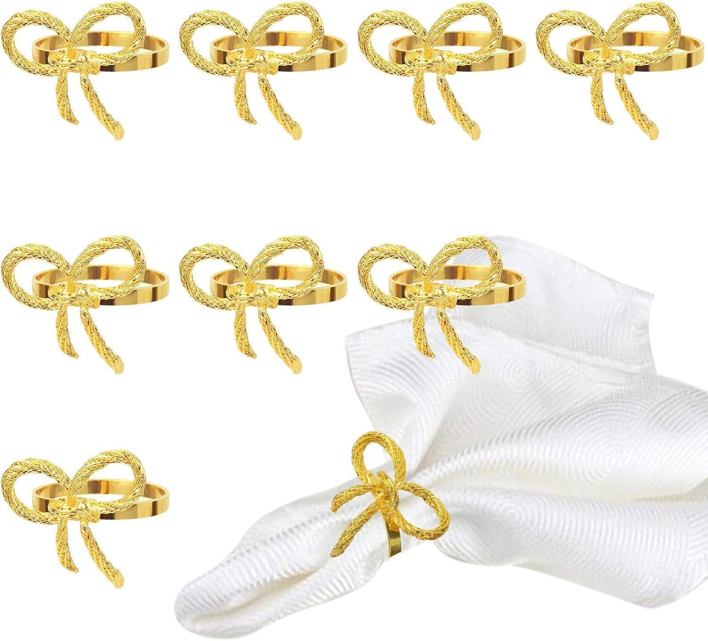 Pack of 50 Napkin Rings Alloy Hollow Out Flower Napkin Holder Dinning Table Napkin Ring for Dinner Parties Wedding Banquet Table Setting Family Gatherings Table Decor（Gold，50）
