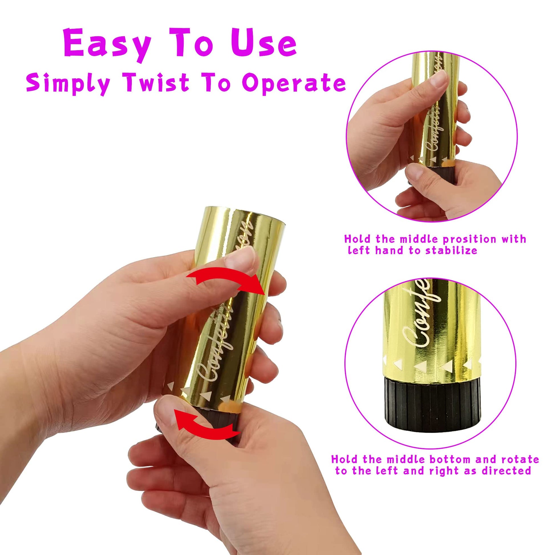 8 PCS Party Supplies Colorful Confetti Paper Poppers Confetti Cannon for Graduation Wedding