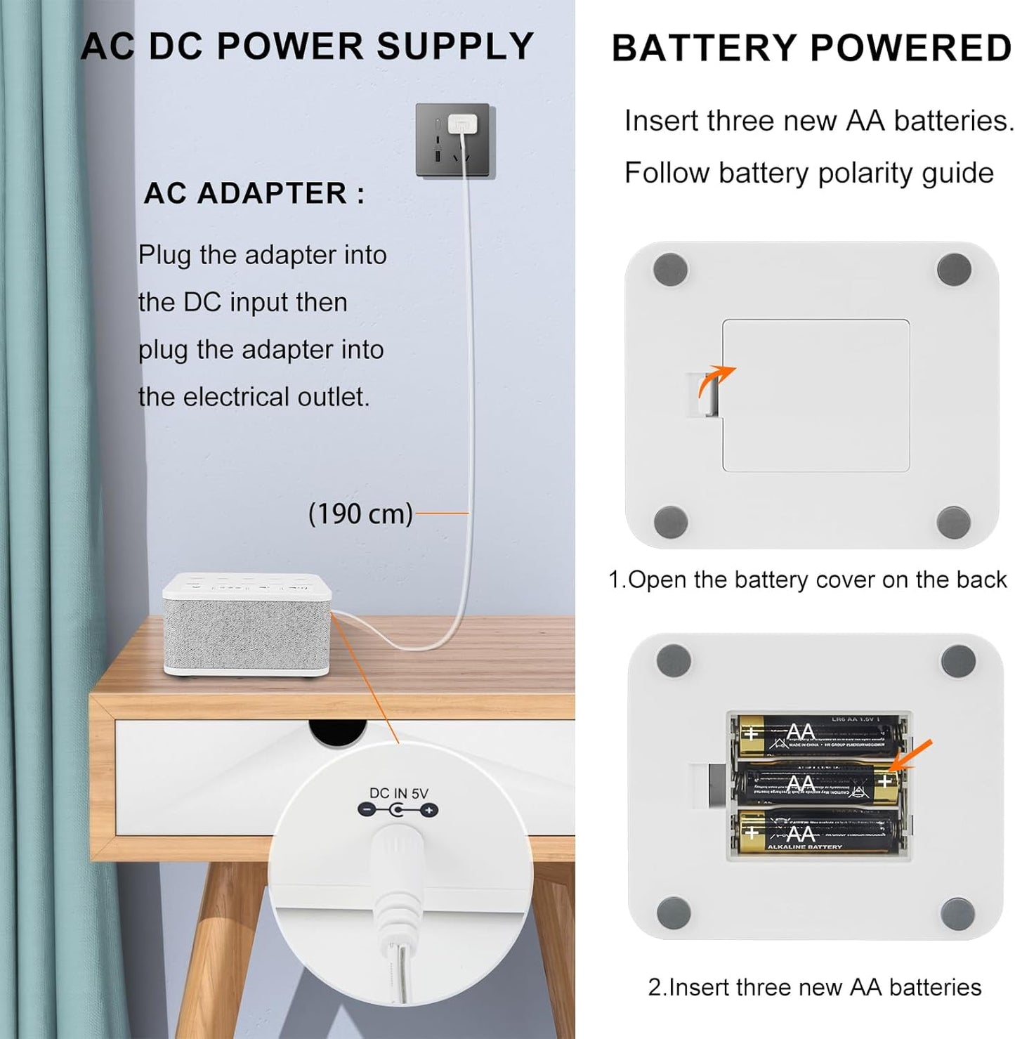 LUXSWAY Sound Machine, White Noise Machine with 10 Natural Soothing Sounds, Volume Control & 3 Timers Setting, Memory Function Sleep Machine for Baby Kids Adults & Home Office Travel
