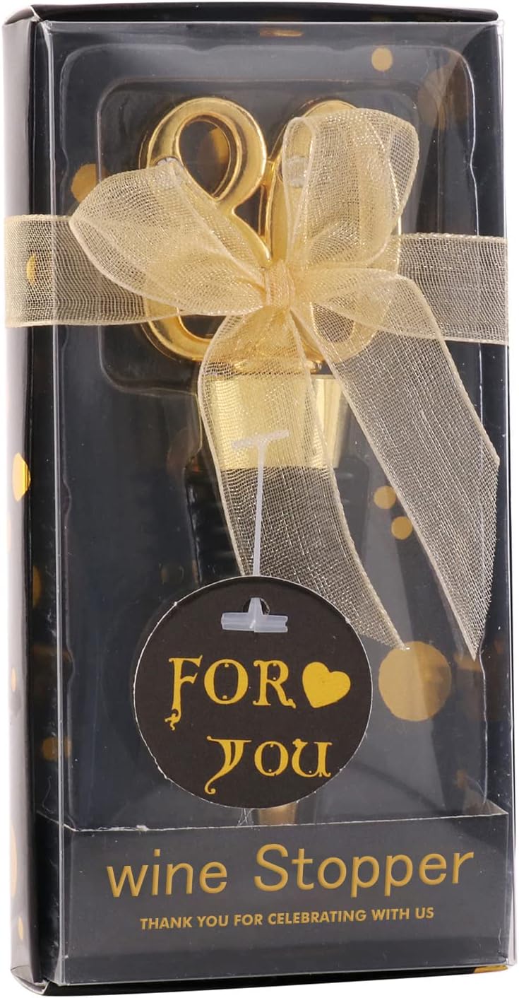 24 Pack 80th Birthday Favors For Guests-80 Years Old Wine Bottle Stoppers With Gift Box For 80th Wedding Anniversary Party Favor Decoration Souvenirs