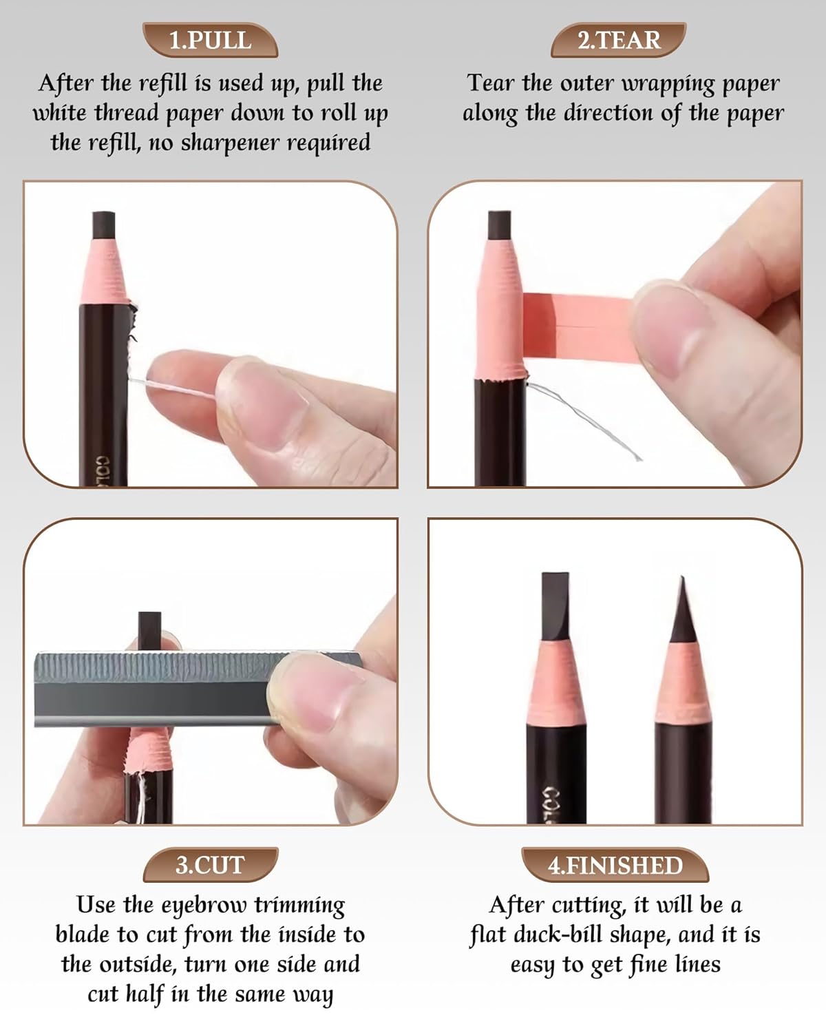 12 Piece Gray Brown Waterproof Eyebrow Pencils for Women w/Microblading Eyebrow Pencil & Brow Trimming Supplies Kit Permanent Eye Brow Liners Set For Salon-Quality Shaping & Filling Of Marks