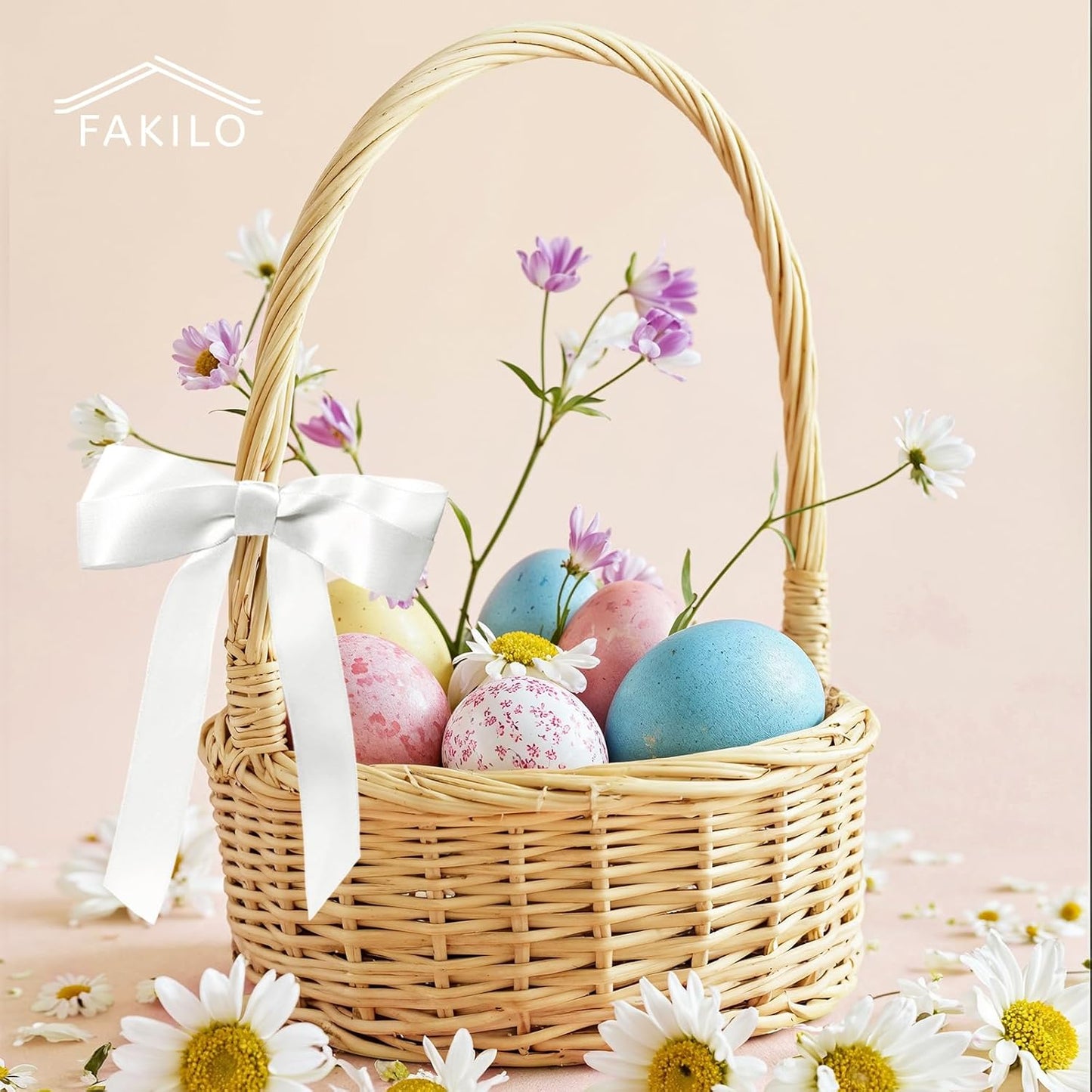 White Bows for Gift Wrapping, 5'' X 7'' Satin Gift Bows for Birthday, Wedding, Party, 30 Pcs