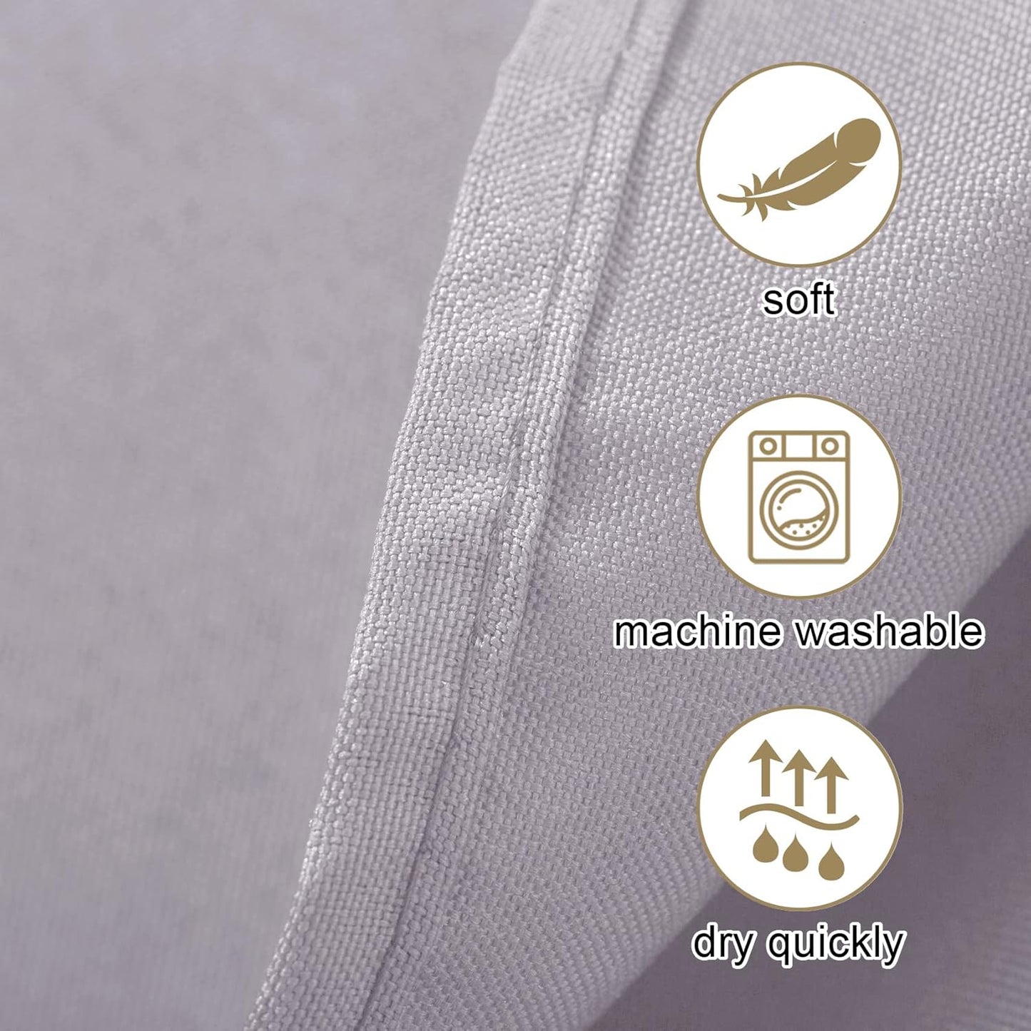 Ascoza 2pack 70 Inch Silver Round Tablecloth in Washable Polyester Fabric for Wedding/Banquet/Restaurant/Parties