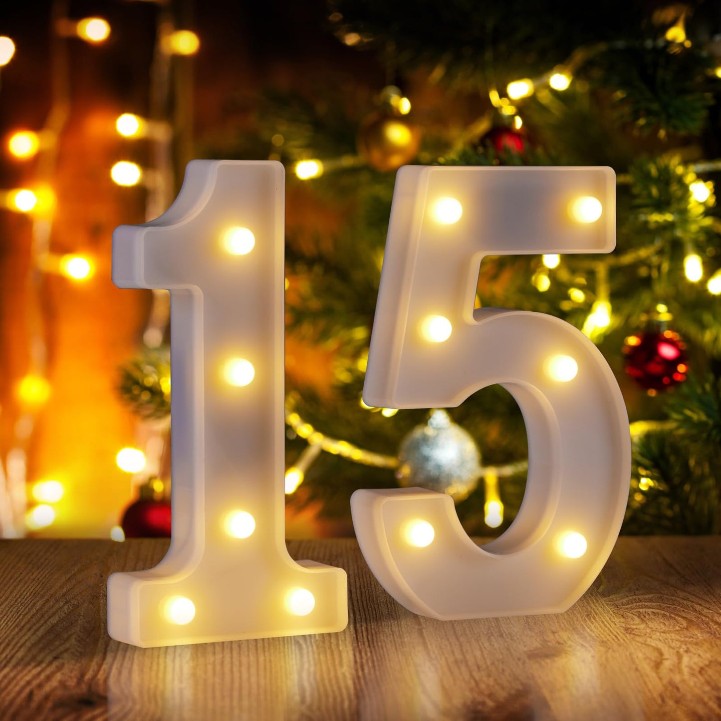 Marquee Numbers 15th Birthday Decorations For Girls Boys,15 Light Up Numbers Quinceanera