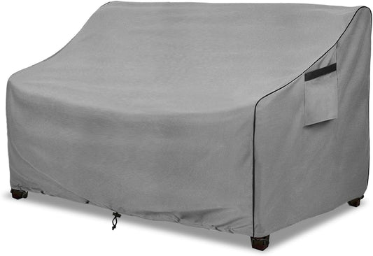 okcool Heavy Duty Patio Sofa Cover, 100% Waterproof 3-Seater Outdoor Sofa Cover Fits up to 76W x 32.5D x 33H Inches, Lawn Patio Furniture Covers,Grey