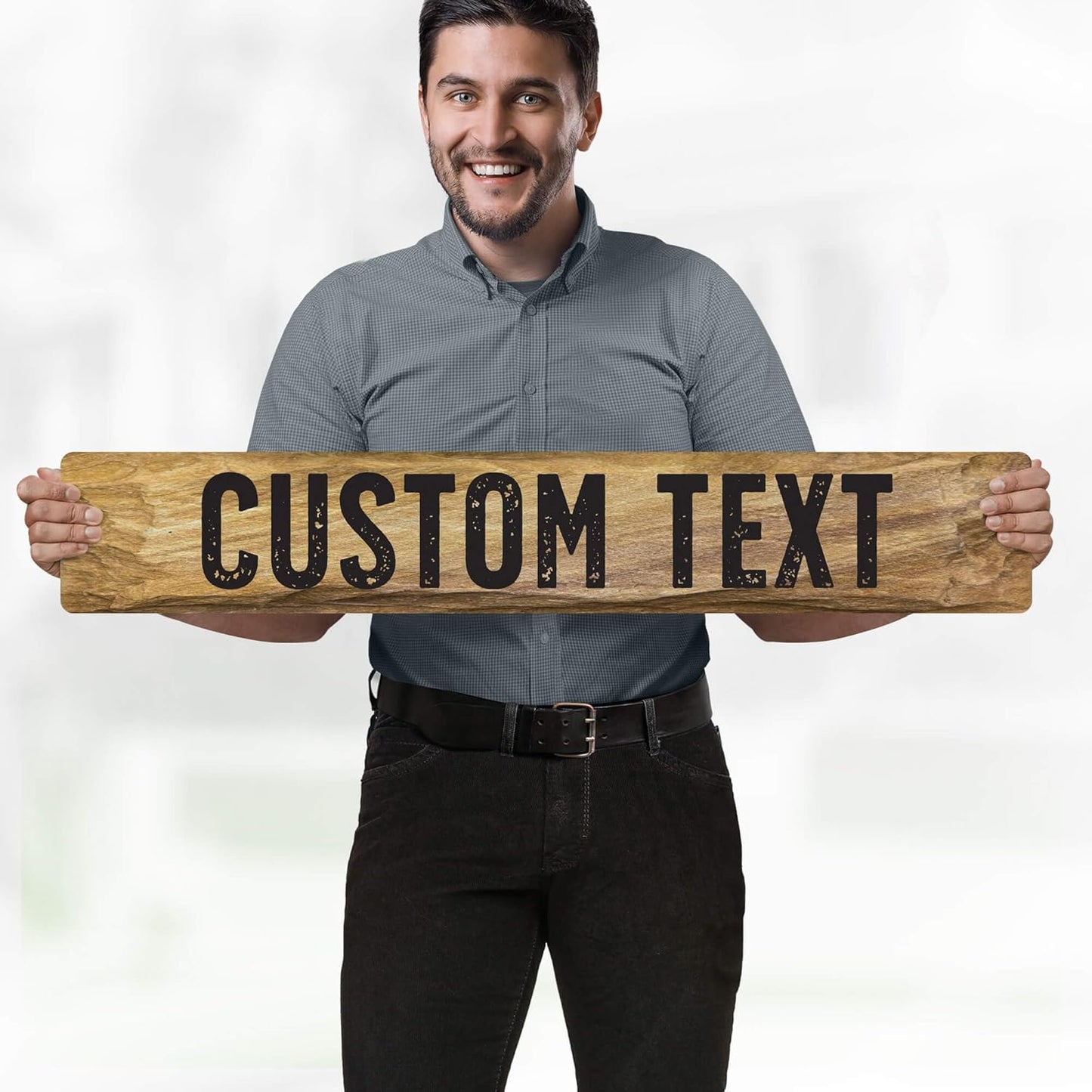 Custom Sign, Custom Street Sign, 11 Font Colors, 13 Font Styles, 4 Hole Options, 22 Sizes, 6x36 Inches, Rust Free DiBound, Fade Resistant, Made in USA by My Sign Center (Stone)