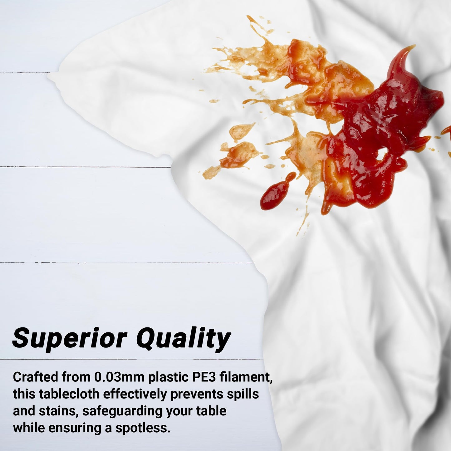 QZYL 4 Packs White Plastic Tablecloth, Large Sturdy Disposable Table Cloth