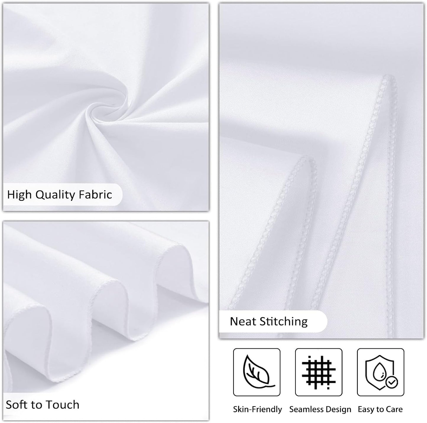 12 Pack White Table Cloth 60 x 102 Inch Rectangular Tablecloths for 6 Foot Rectangle Tables, Wrinkle Resistant White Tablecloth Washable Polyester Fabric Table Covers for Buffet Wedding Party Banquet