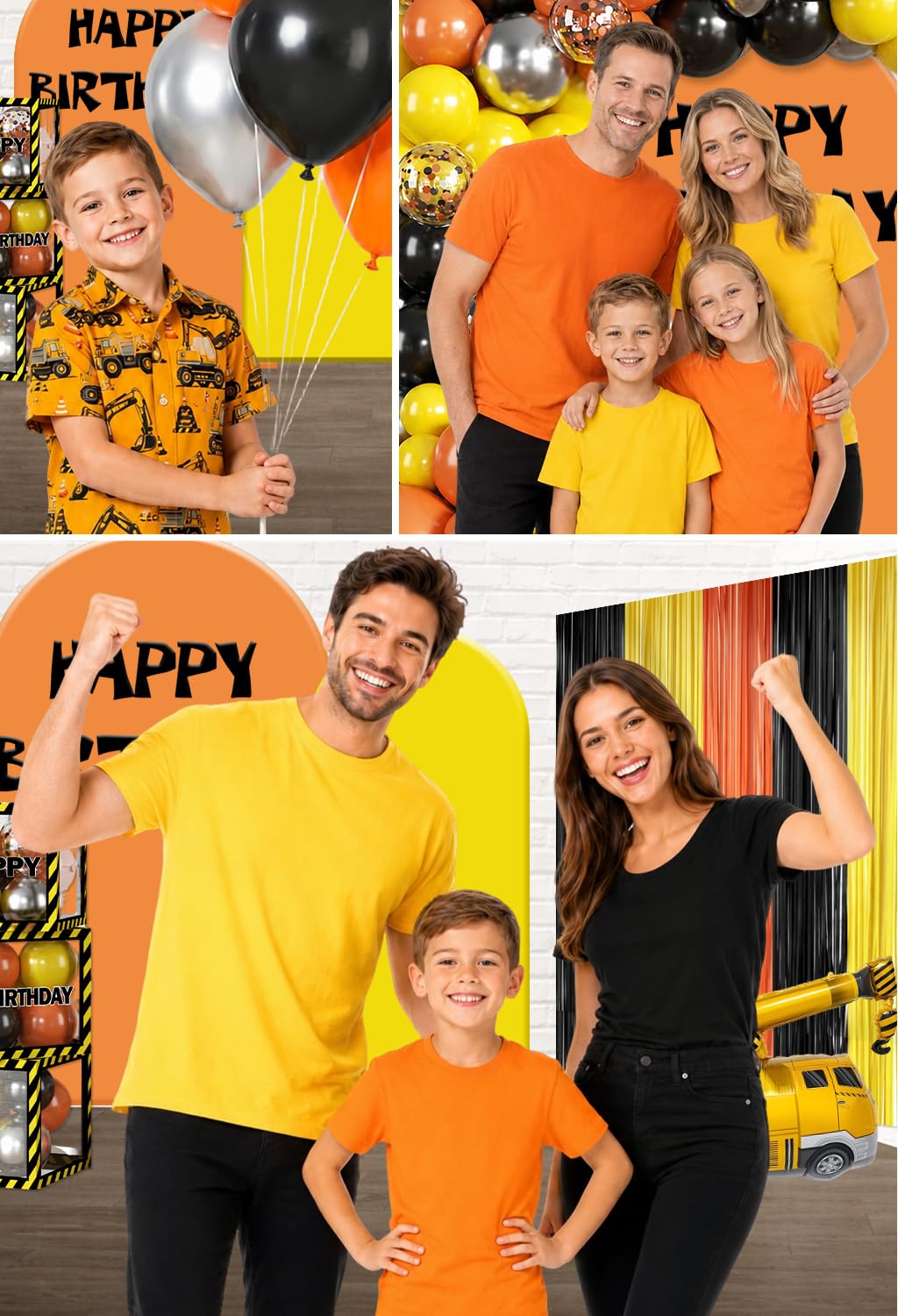 289Pcs Construction Birthday Party Supplies, All-in-One Set for 25 Guests