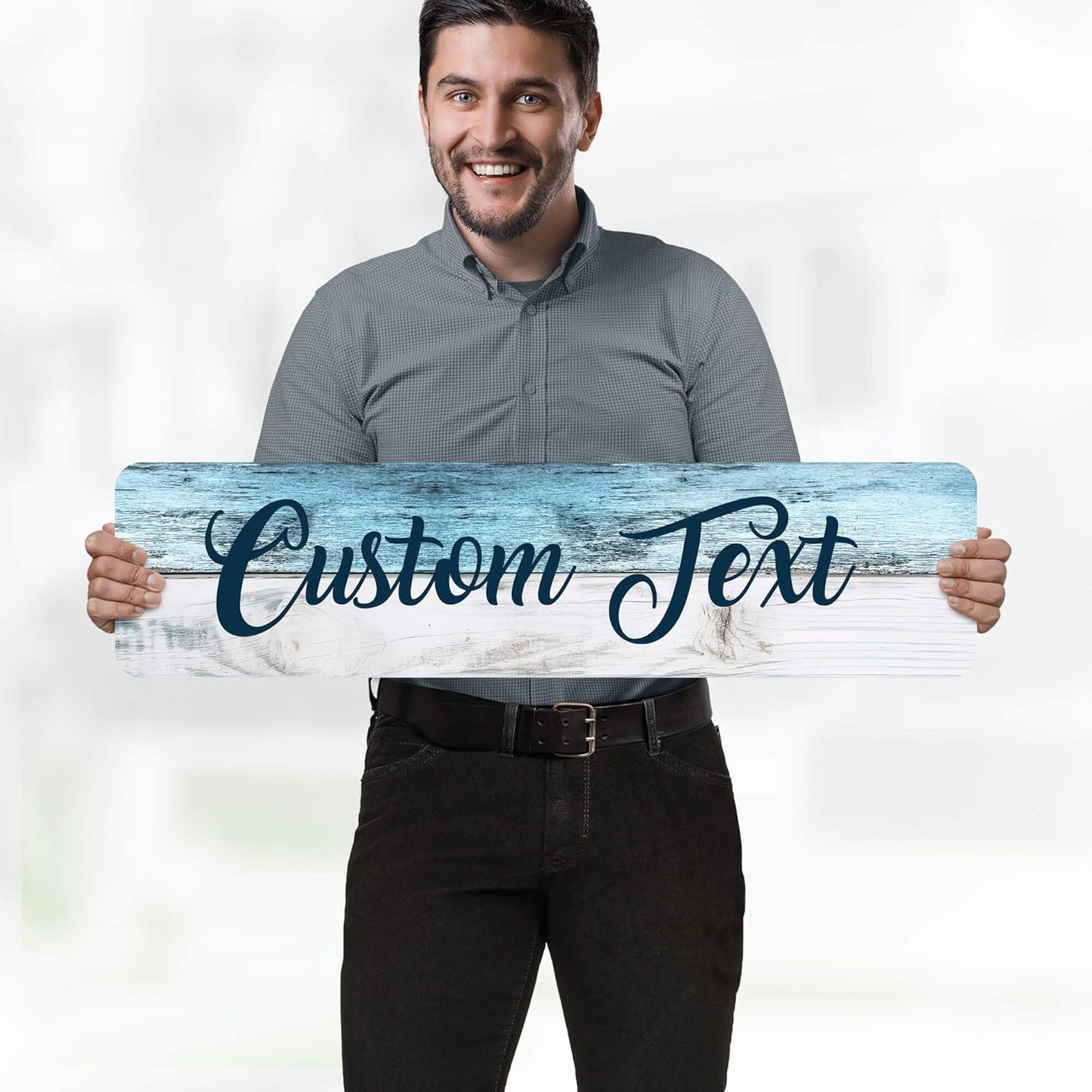 Custom Sign, Custom Street Sign, 11 Font Colors, 13 Font Styles, 4 Hole Options, 22 Sizes, 8x32 Inches, Rust Free DiBound, Fade Resistant, Made in USA by My Sign Center (Coastal)