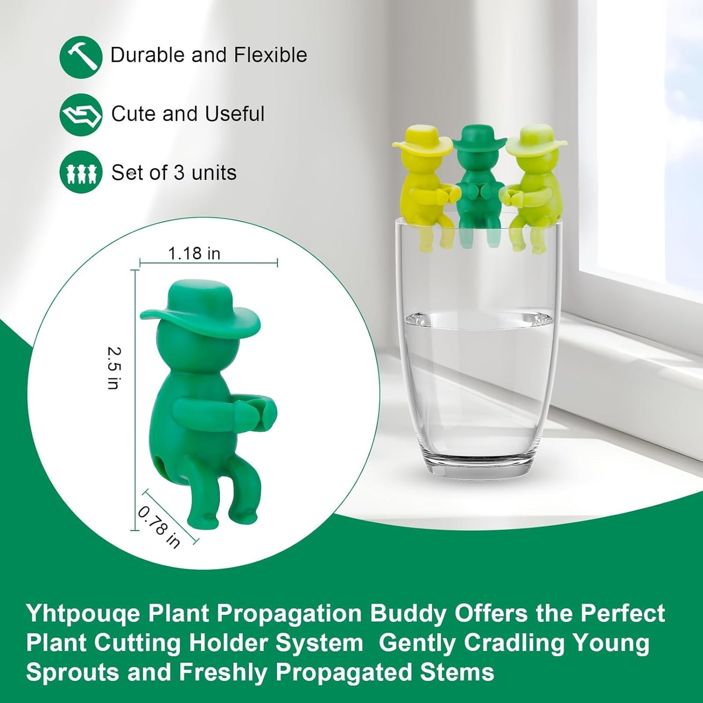 6 Pcs Plant Propagation Buddy, Propagated Plant Holders for Sprouts, Stems & Shoots and cuttings, Sturdy Support for Indoor Plants & Propagation Station Use, Ideal Gifts for Plants Lovers