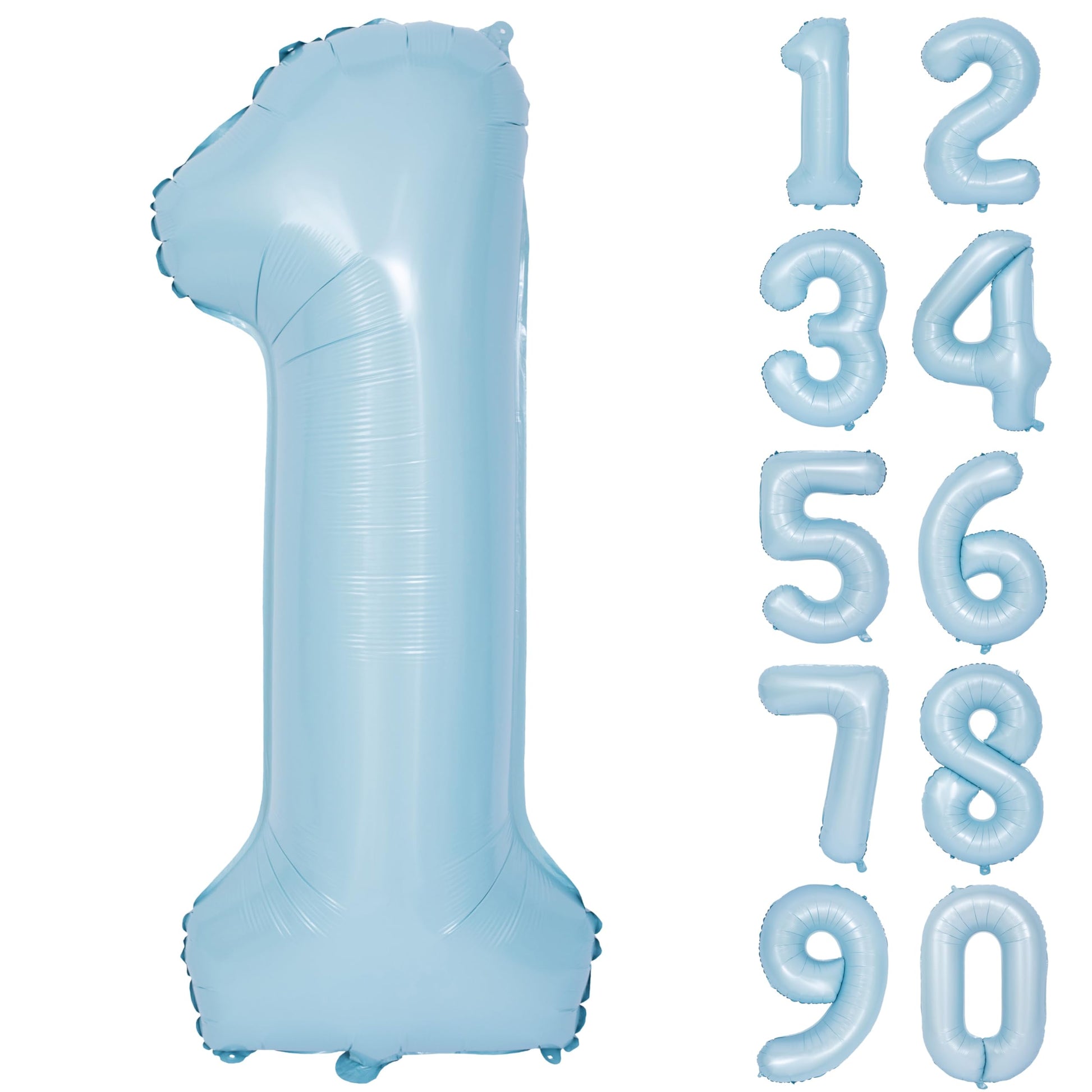 40 In Matte Blue Number Balloons Helium Foil Mylar Balloon Party Digital 1