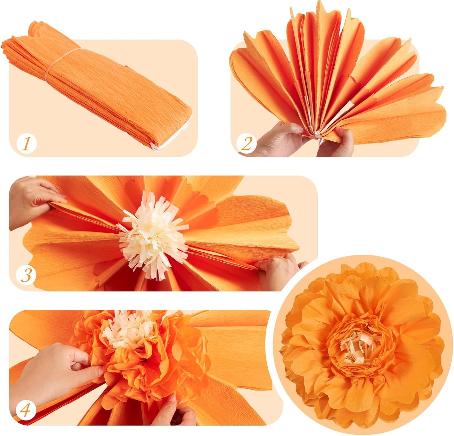 SUNBEAUTY Giant Colorful Paper Flowers Party Decorations 20" Large Fiesta Bulletin Board Tissue Pom poms Room Wall Decor for Birthday Wedding Bridal Babyshower Backdrop Hanging Tea Party Supplies