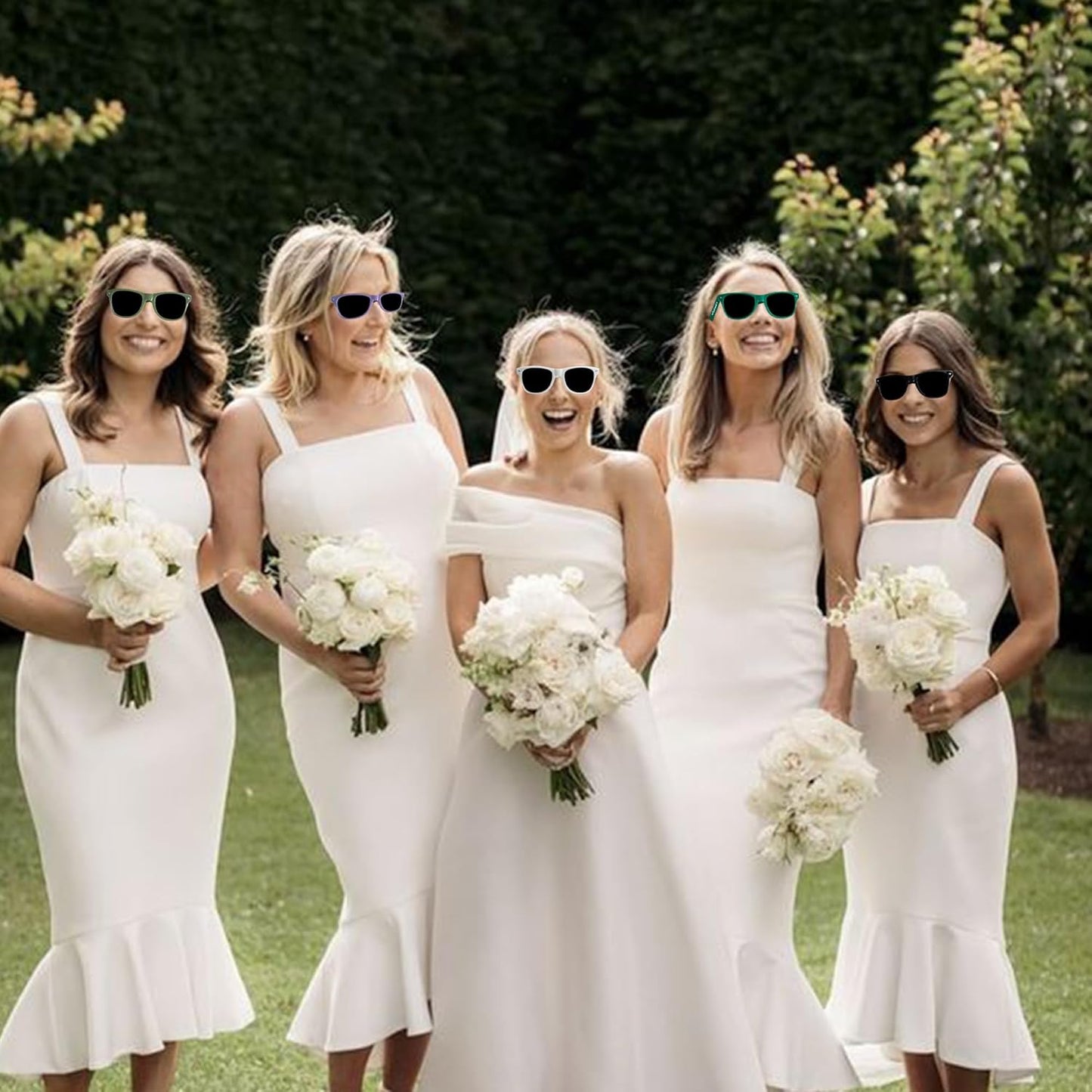 LADY&HOME 10 Pack Bachelorette Sunglasses,Bride Bridesmaid Sunglasses for Bachelorette Party Favors Bridesmaid Proposal Gifts (Multicolor)