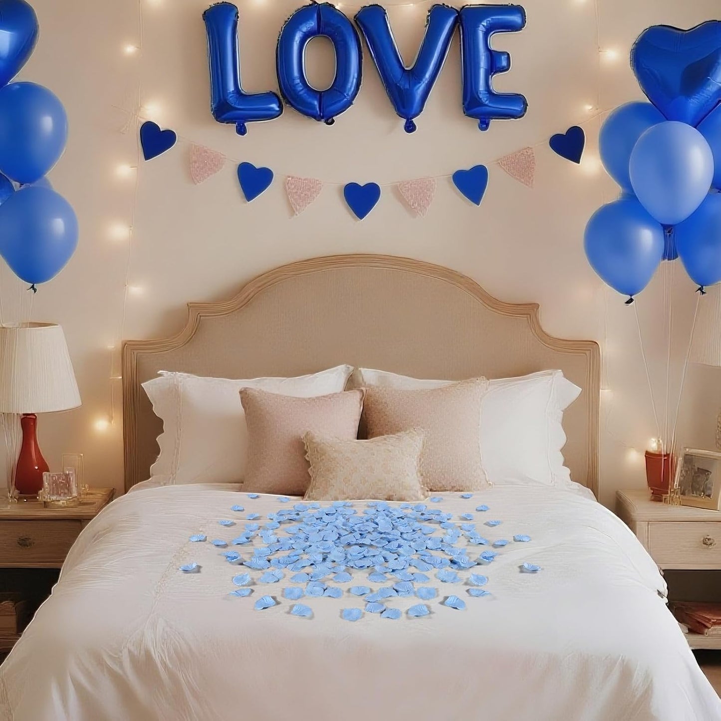 1000 Pcs Light Blue Rose Petals Artificial Silk Flower Petals Romantic Decorations for Wedding Engagement Birthday Event Anniversary Party Backdrop Supplies