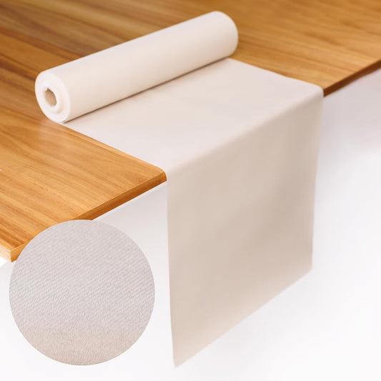 American Homestead Paper Table Runner Roll - 78 ft. Disposable Linen-Like Table Cover Roll - 20 Perforated Table Runners (16" x 48") for Parties, Weddings, and Events -Sand