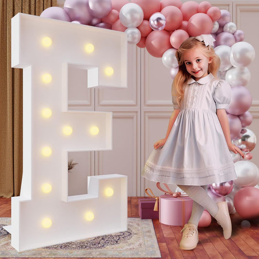 imprsv 4FT Marquee Light Up Letters for Birthday Party Decorations Large Marquee Letters for Wedding Event Bridal Shower Engagement Anniversarty Party Decor,Letter E