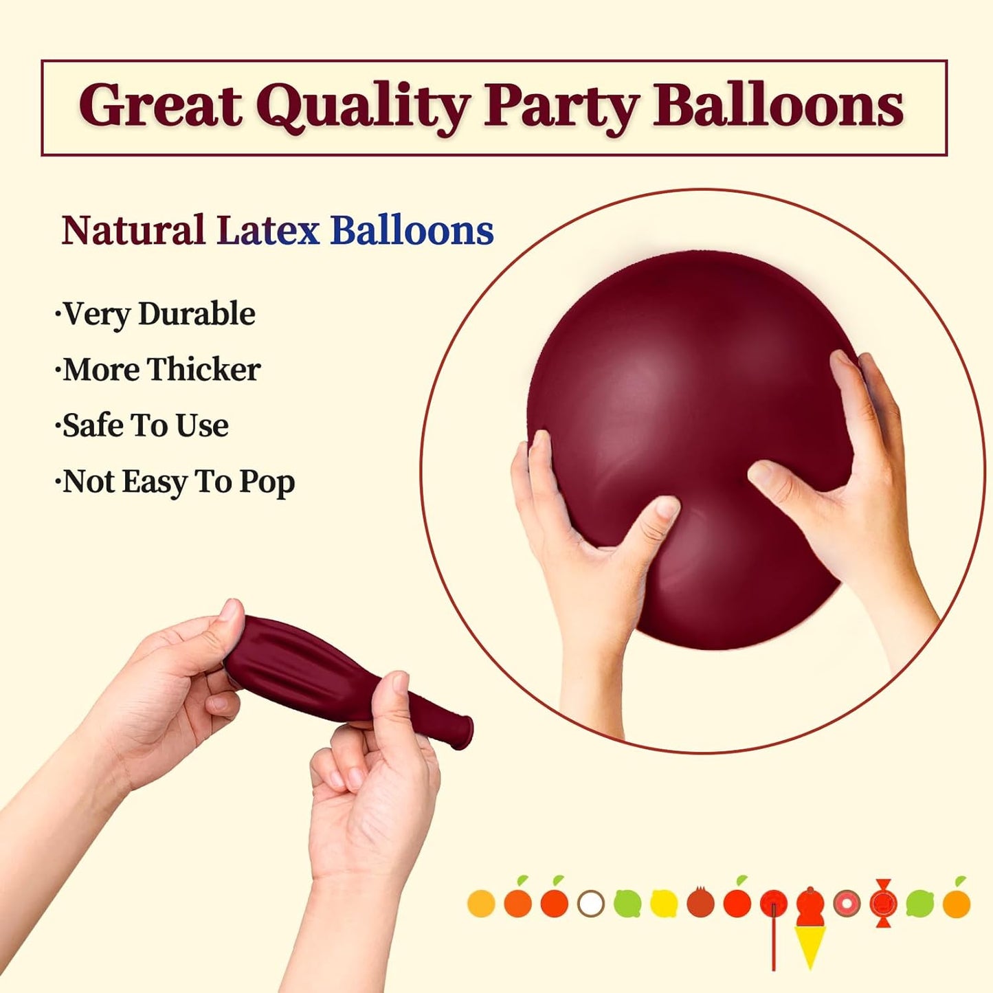 110pcs Burgundy Red Balloon 12 Inch, Burgundy Red Latex Balloons for Birthday Party Baby Shower Wedding(with 2 Ribbons).