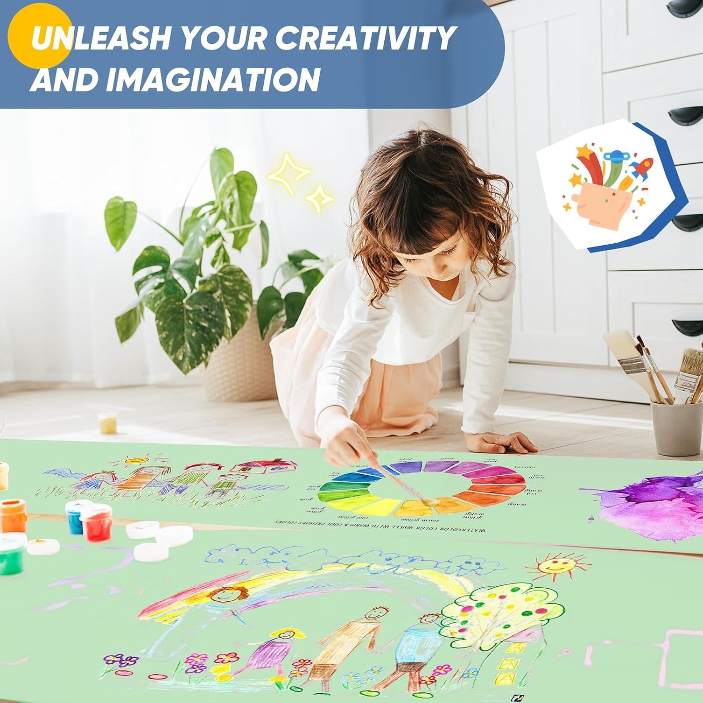 Light Green Wrapping Paper, 15"x900" (75FT) Craft Paper Kraft Paper Roll Poster Bulletin Board Decorative Paper Roll, Happy Birthday Anniversary Bouquet Flower Wedding Gift Wrap