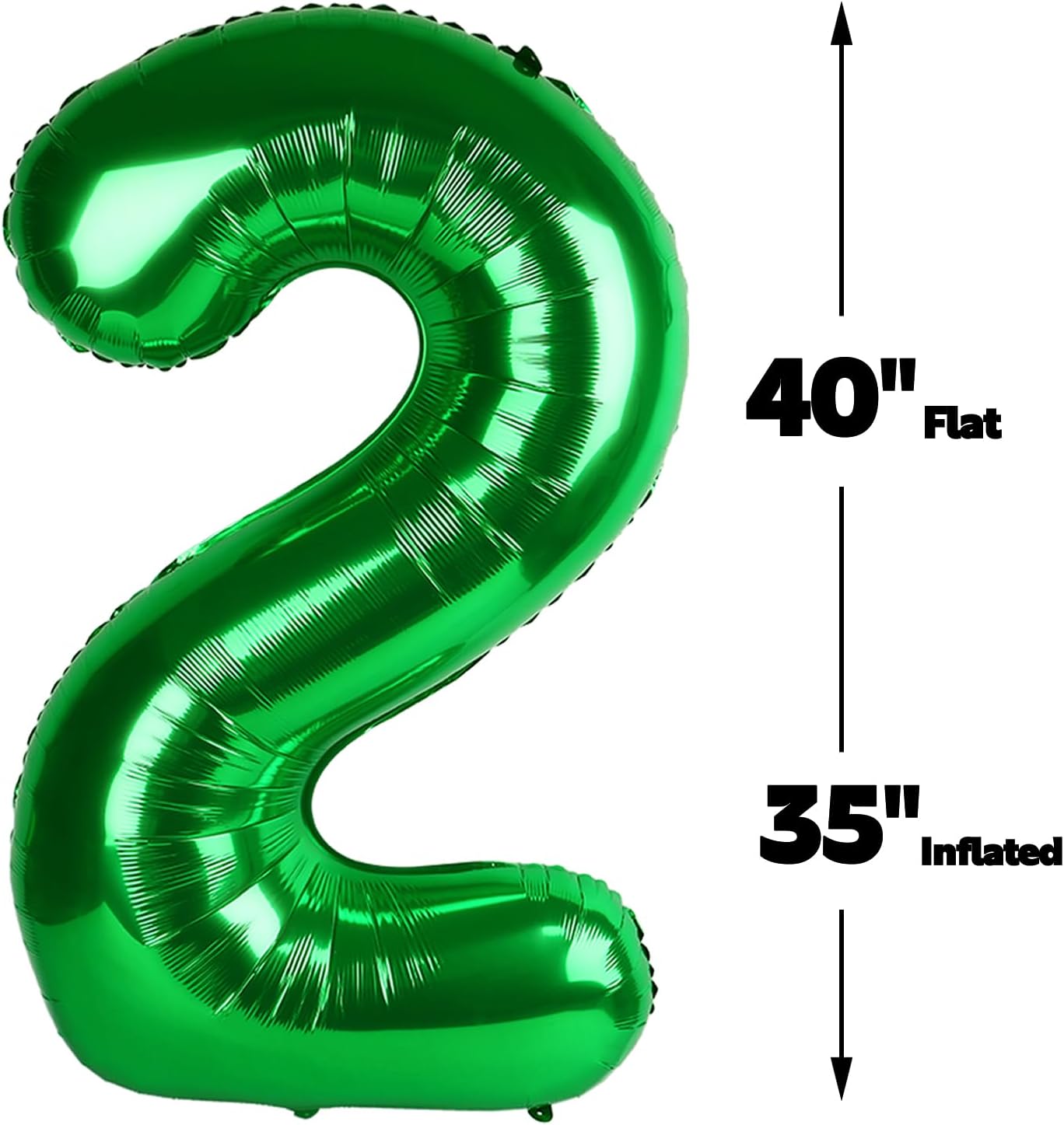 40 Inch Green Large Number 24 42 Birthday Balloon, Giant Number 24 42 Balloons, Foil Mylar Big Balloons for Anniversary Graduation Supplies Decorations