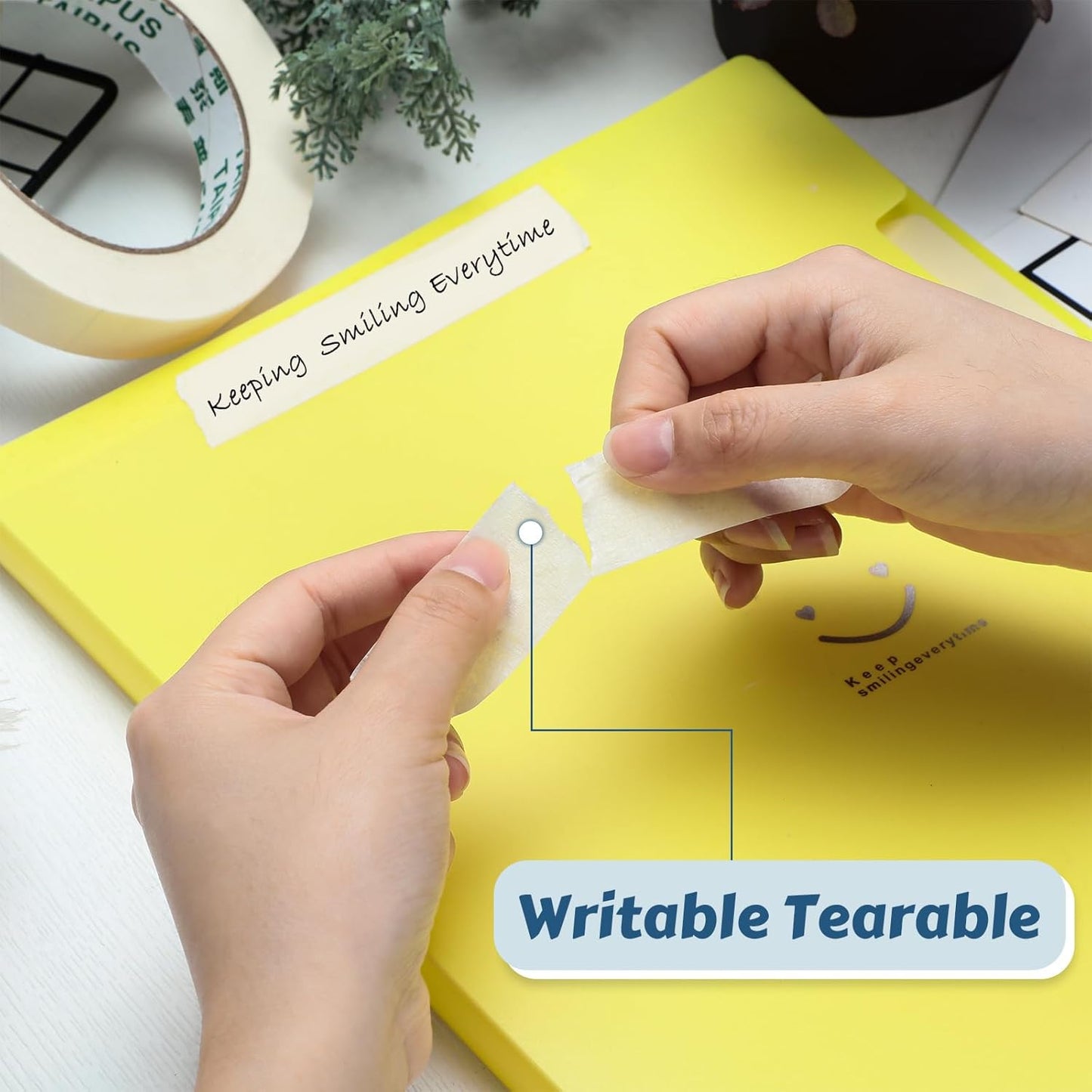 Masking Tape Bulk General Purpose Masking Painting Tape 55 Yards for Painting Home Office School Stationery Arts Crafts Basic Use, Easy Removal(60 Rolls,1 Inch)