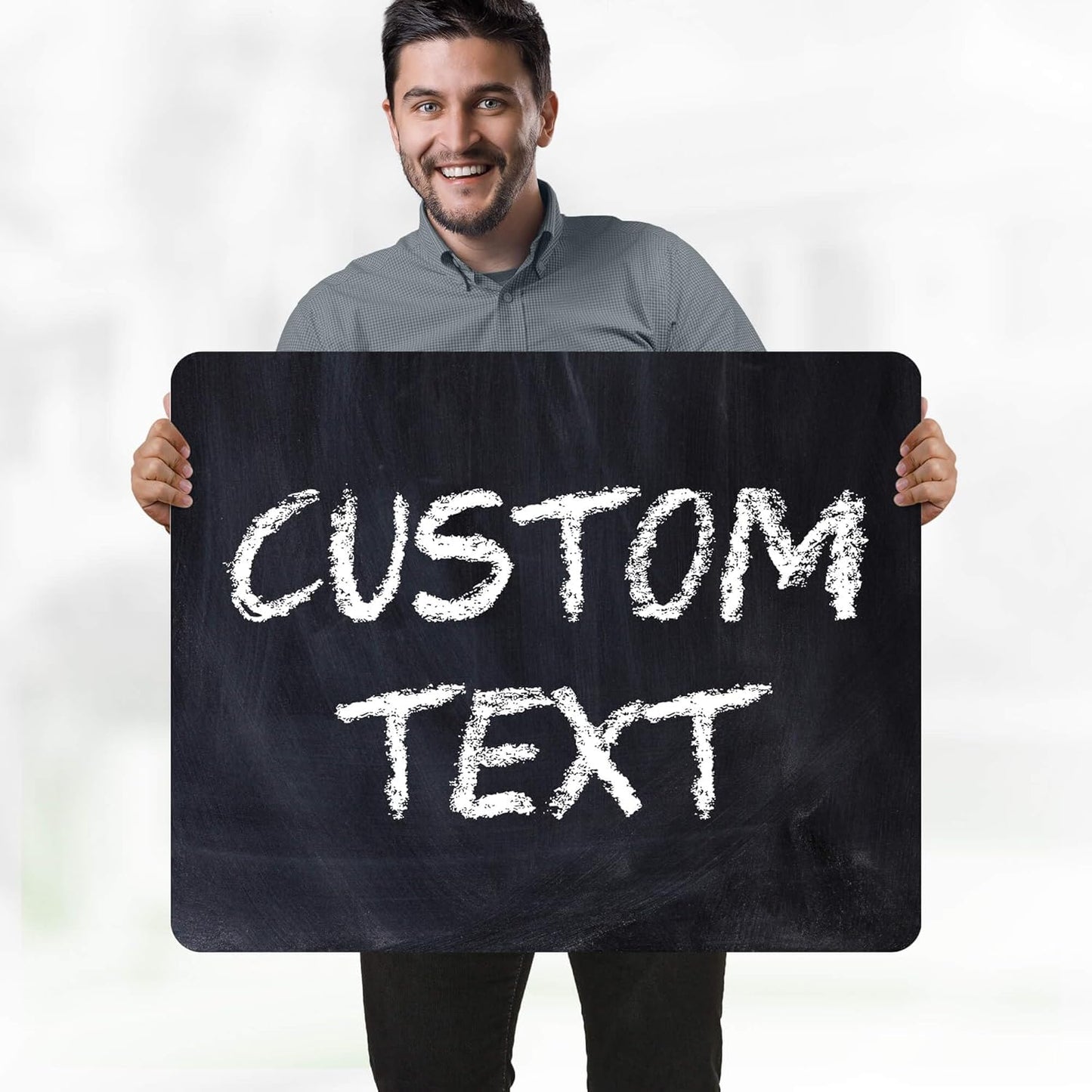 Custom Sign, Custom Street Sign, 11 Font Colors, 13 Font Styles, 4 Hole Options, 22 Sizes, 24x30 Inches, Rust Free DiBound, Fade Resistant, Made in USA by My Sign Center (Chalkboard Black)