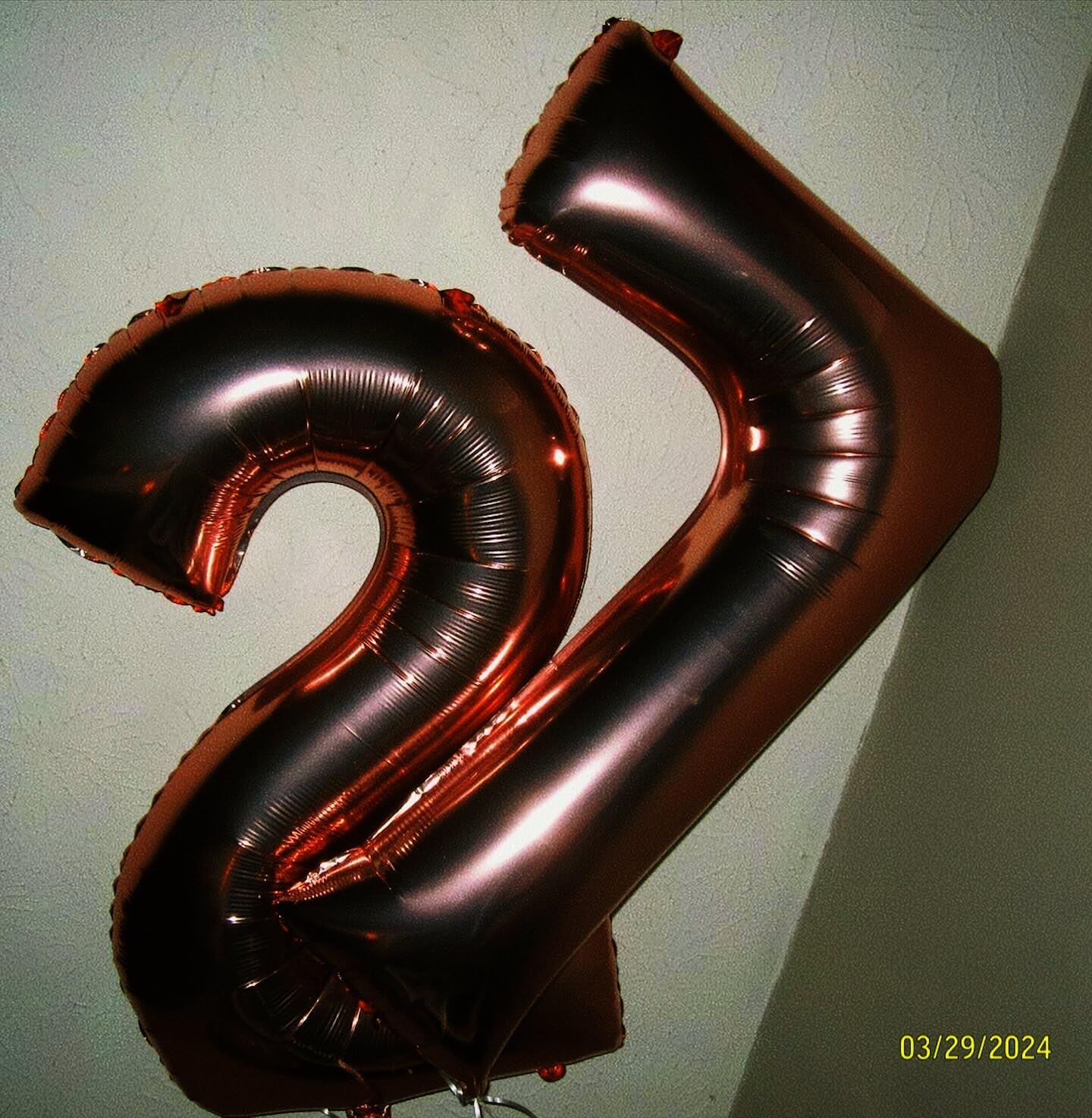Digital Number 7 Dark Brown Birthday Balloon 40 Inch, Foil Balloons for 7 17 27 70 77 Party Decorations Supplies, Coffee Brown Mylar Numbers Balloon for Seven Wedding Anniversary