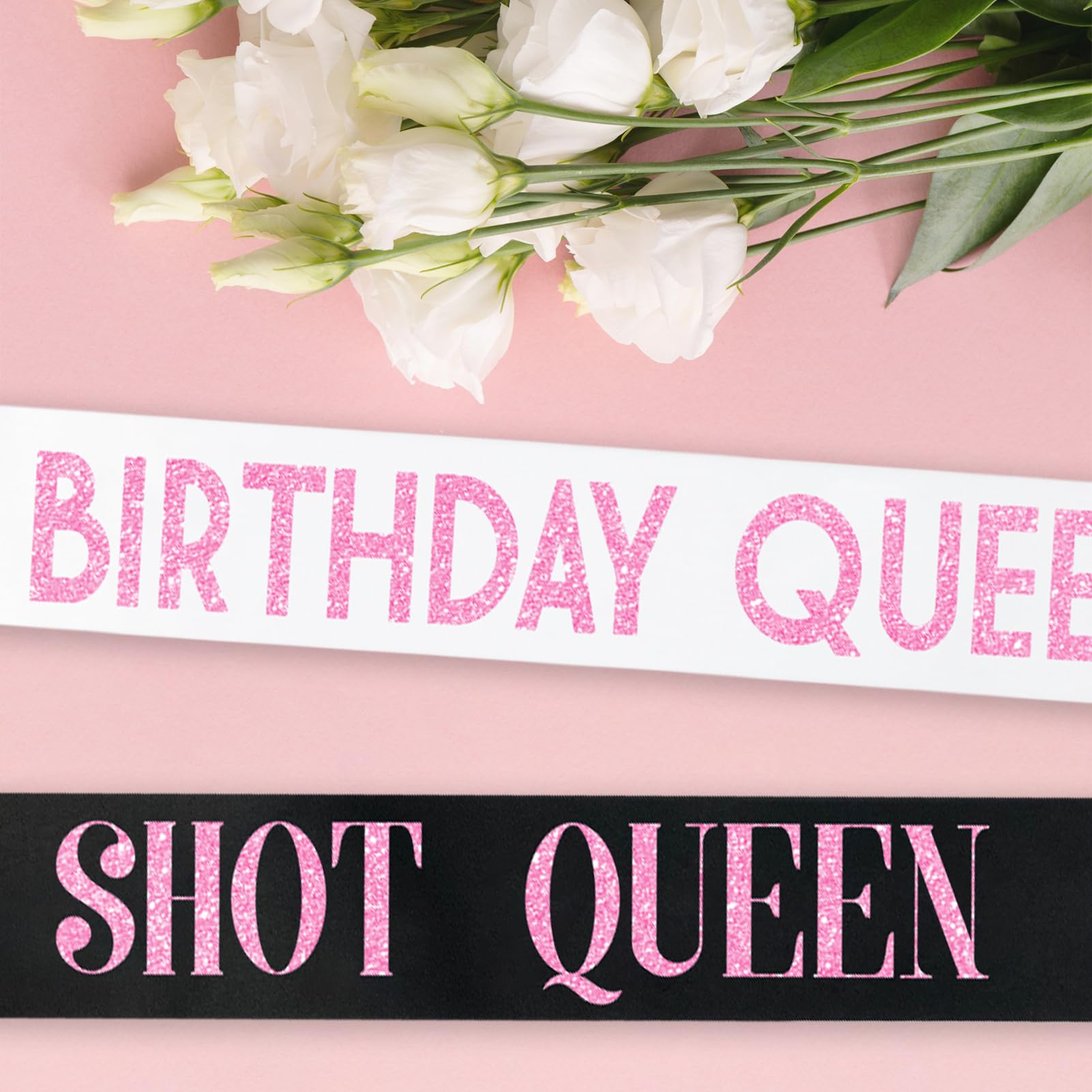 10 Pcs Birthday Queen Sashes for Women, Funny Happy Birthday Squad Sash for Girls Sweet 16,18th
