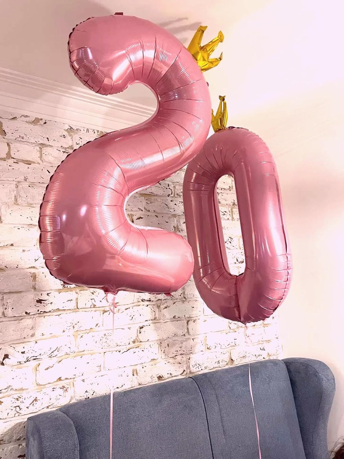 Big Pink Crown 40 Inch 9 Balloon Number, Jumbo Giant 9th 19 29 39 49 99 Birthday Party Decorations, Large Pink Crown Foil Balloons Anniversary Birthday Party Engagement Decorations