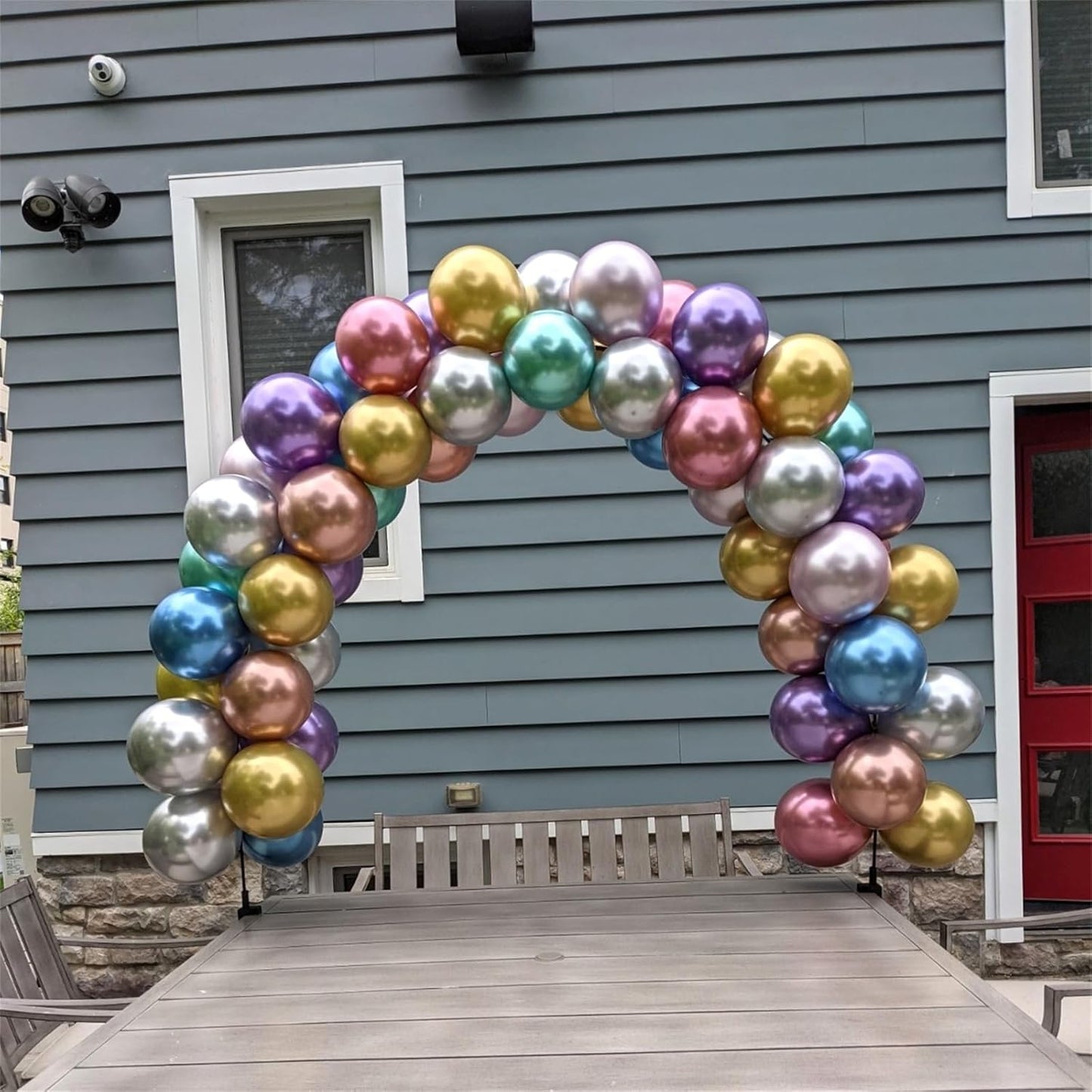 Metallic Balloons, 12 Inch Rainbow Chrome Balloons, 35Pcs Assorted Colors Multicolor Metallic Purple Red Green Blue Silver Rose Gold Latex Balloons for Kids Birthday Wedding Carnival Party Decorations