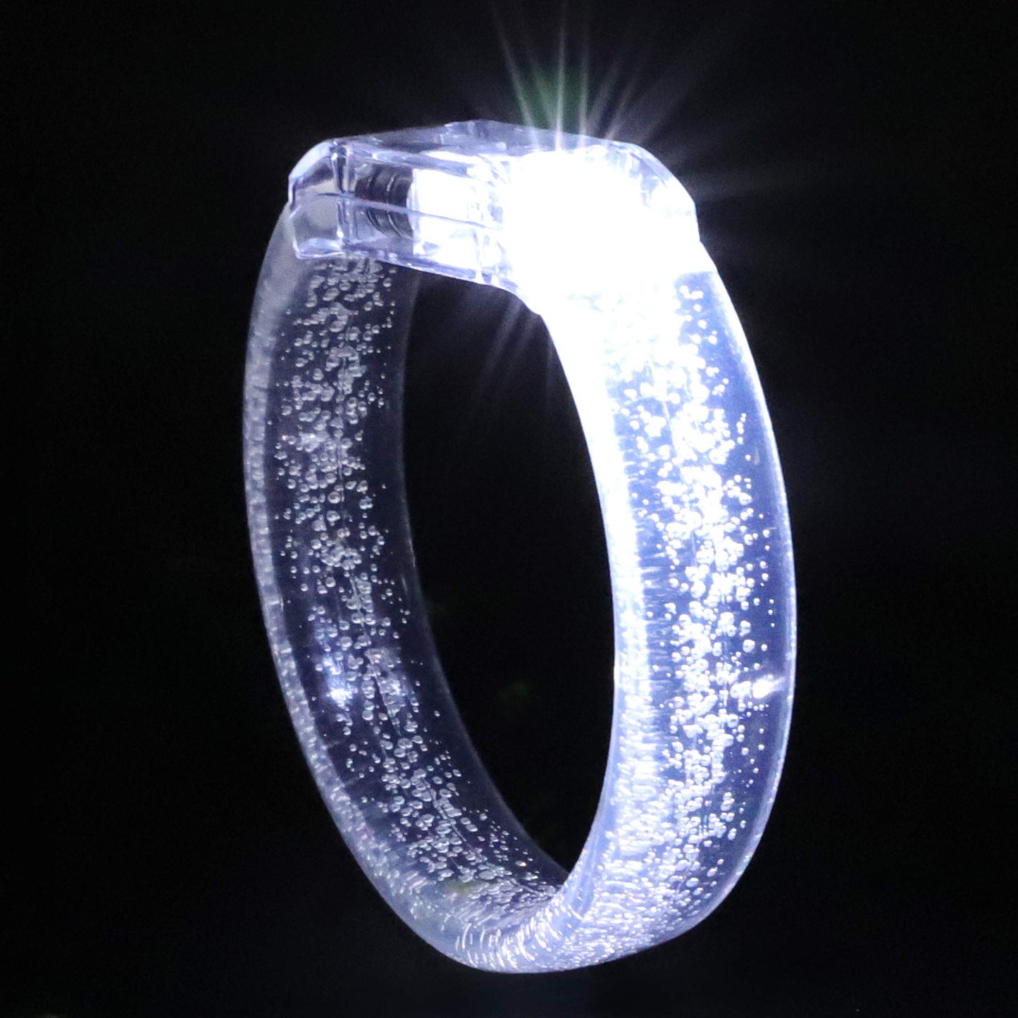 DAOKEY LED Light up Bracelets, White Glow Wristbands Party Favors Toys Supplies for Birthday