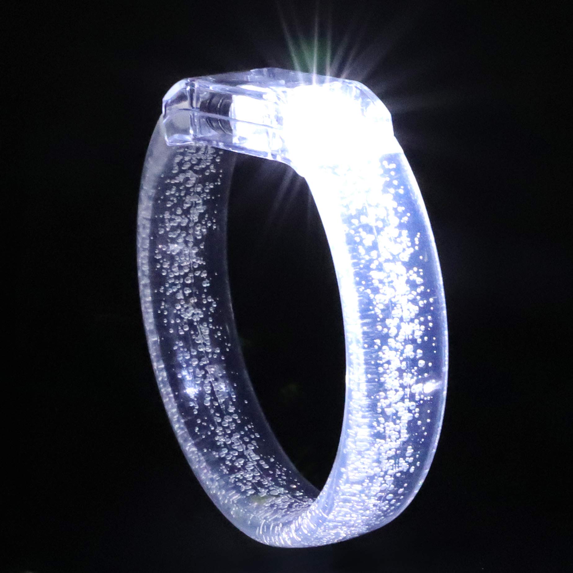 DAOKEY LED Light up Bracelets, White Glow Wristbands Party Favors Toys Supplies for Birthday
