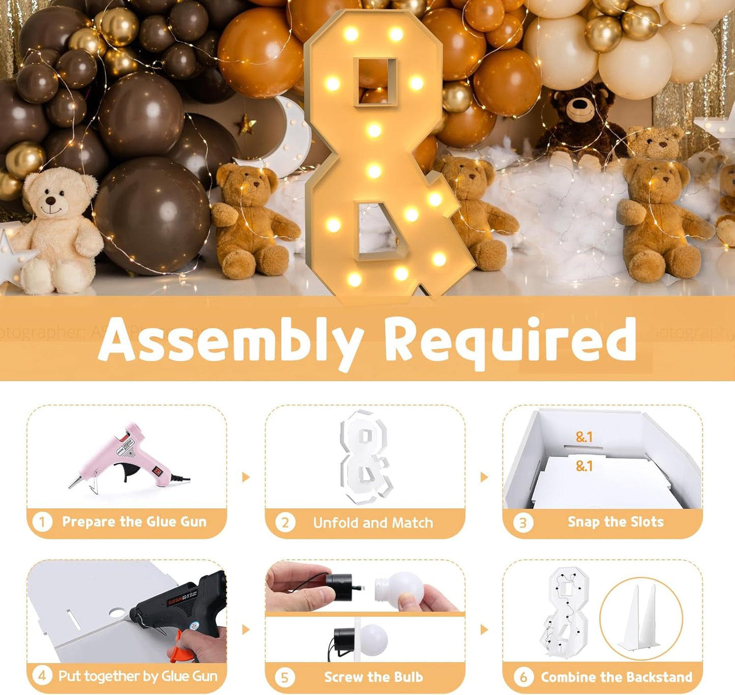 imprsv 4FT Marquee Light Up Letters for Birthday Party Decorations Large Marquee Letters for Wedding Event Bridal Shower Engagement Anniversarty Party Decor,Letter &