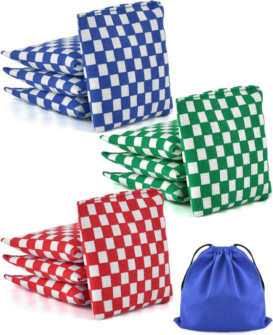 TINDTOP Mini Bean Bags for Tossing - 3.1" x 3.1", Cornhole Outdoor Toss Gaming Colorful Canvas Bean Bags Carnival Games Kids Beanbags Throwing Games for Kids