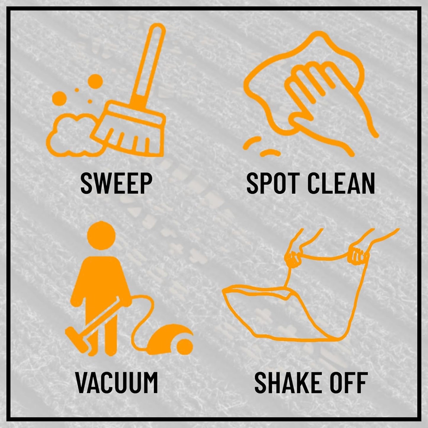 Ottomanson 2'7" x 41' Hallway Runner with Scraper Pile - Extra Durable Non-Slip Rug Mat for Indoor & Outdoor Use - Ideal for Kitchen, Entryway & Garage - High-Traffic Carpet, Brown