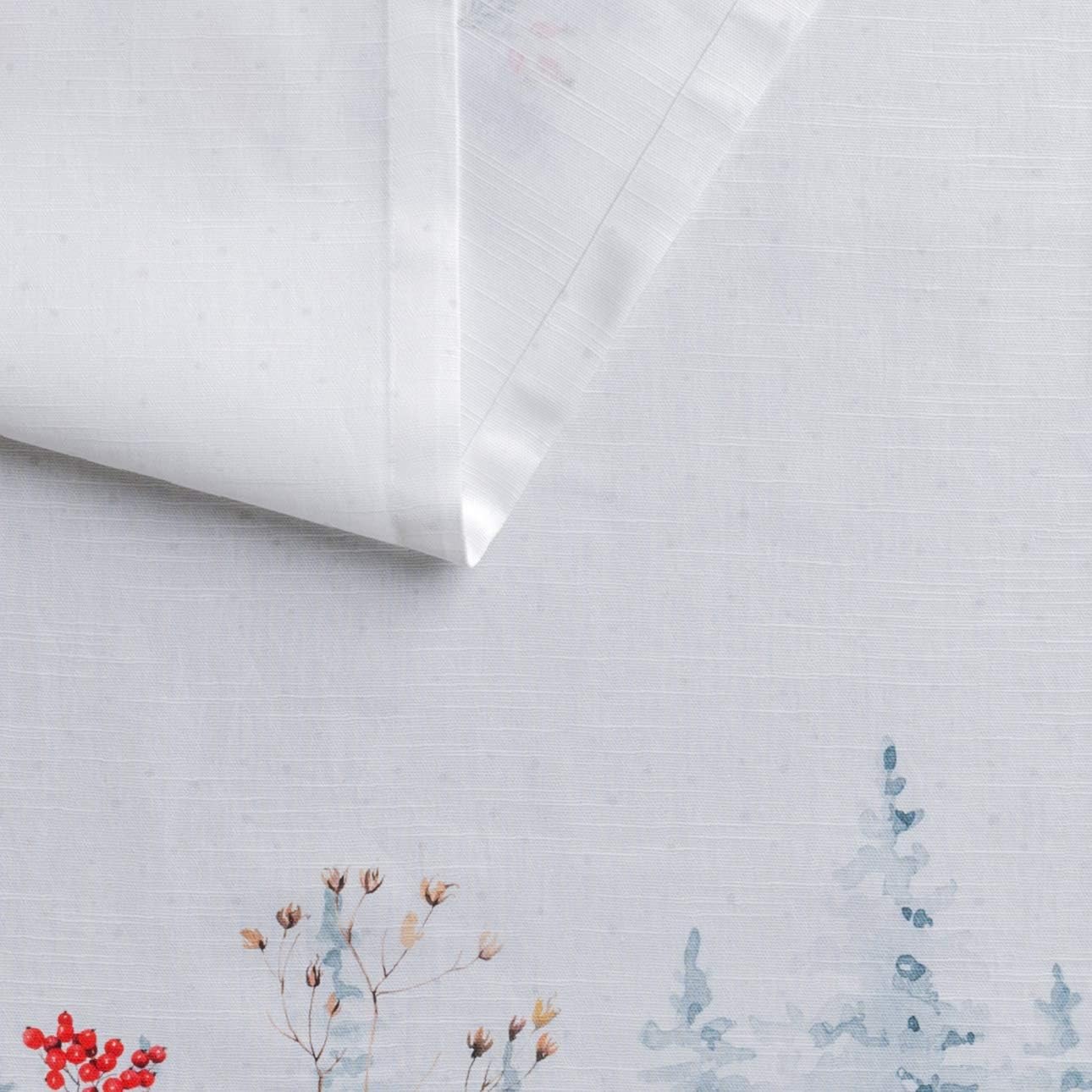 Maison d' Hermine Table Runner 100% Cotton Single Layer Table Runners 48 inches Long Decorative for Home Kitchen Dining Party Baby Shower Wedding Bridal Shower (Morzine, 14.50" x 48")