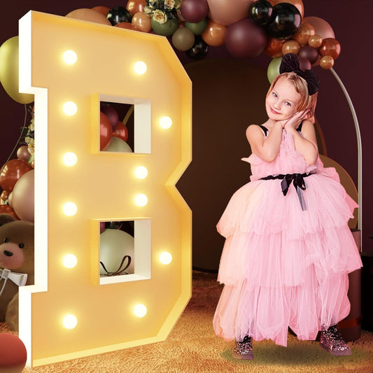 imprsv 4FT Marquee Letters Large Light Up Letters for Birthday Party Decor Wedding Decorations, Marquee B for Party Decoration, Large Signs Arch Kit Decorations