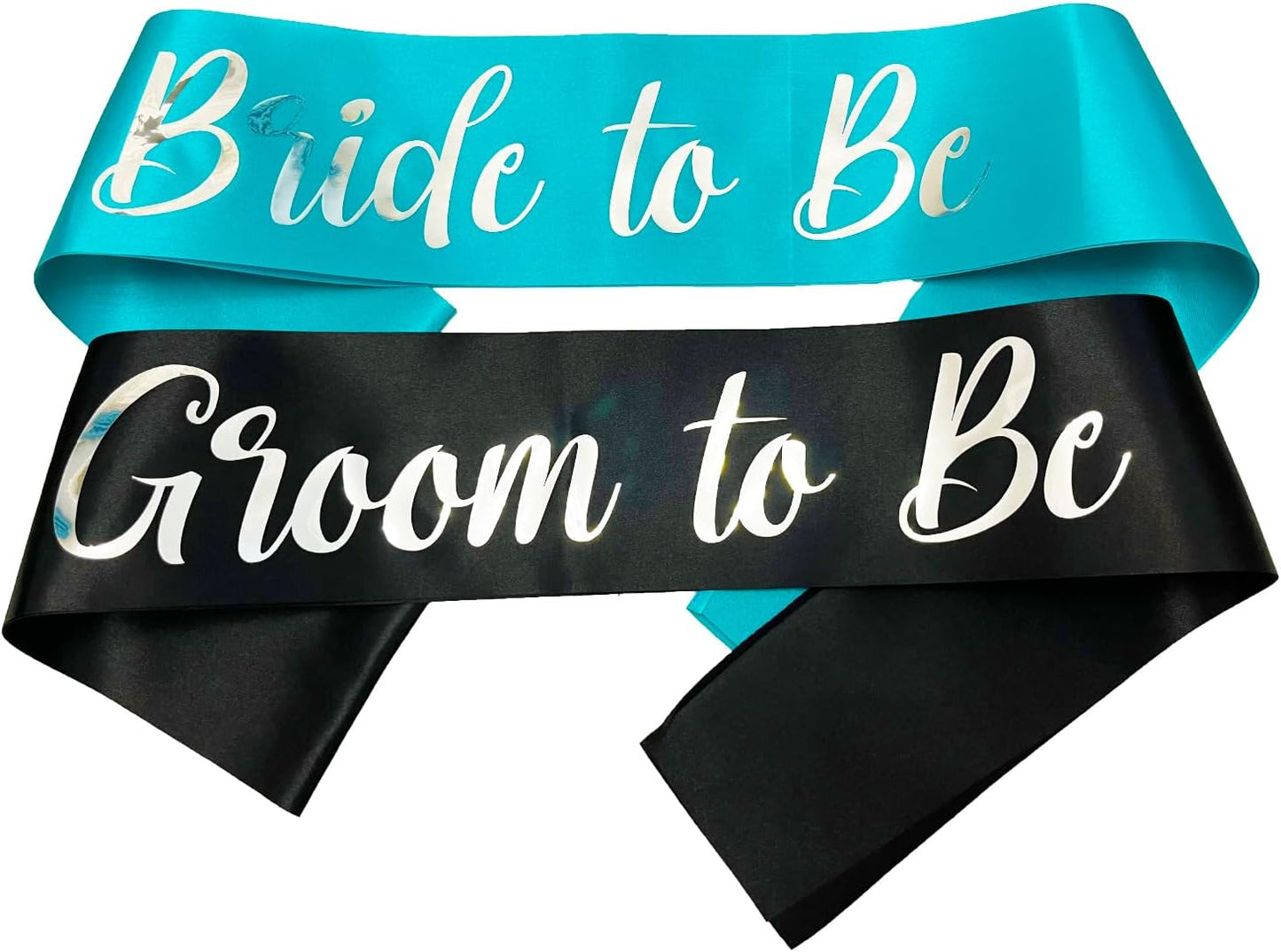 Bride to Be Sash and Groom to Be Sash, Bachelorette Party Supplies Engagement Party Favors, Bridal Shower Sashes Bachelor Decorations Blue