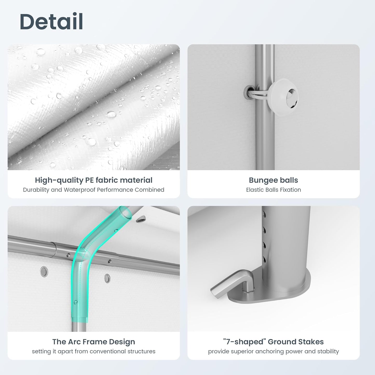 PHI VILLA 26'x16' Outdoor Heavy Duty Party Tent Large Commercial Canopy Wedding Event Shelter with Removable and Opaque Sidewalls for Patio Outdoor Garden Events, White