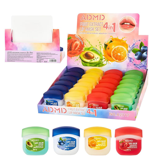 Lip Moisturizing Set, Lipstick, 24 Nourishing And Lip Balm Fruit Flavor Sets, Suitable For Dry Peeling, Dull, Lip Lines, Moisturizing And Repairing Lipstick
