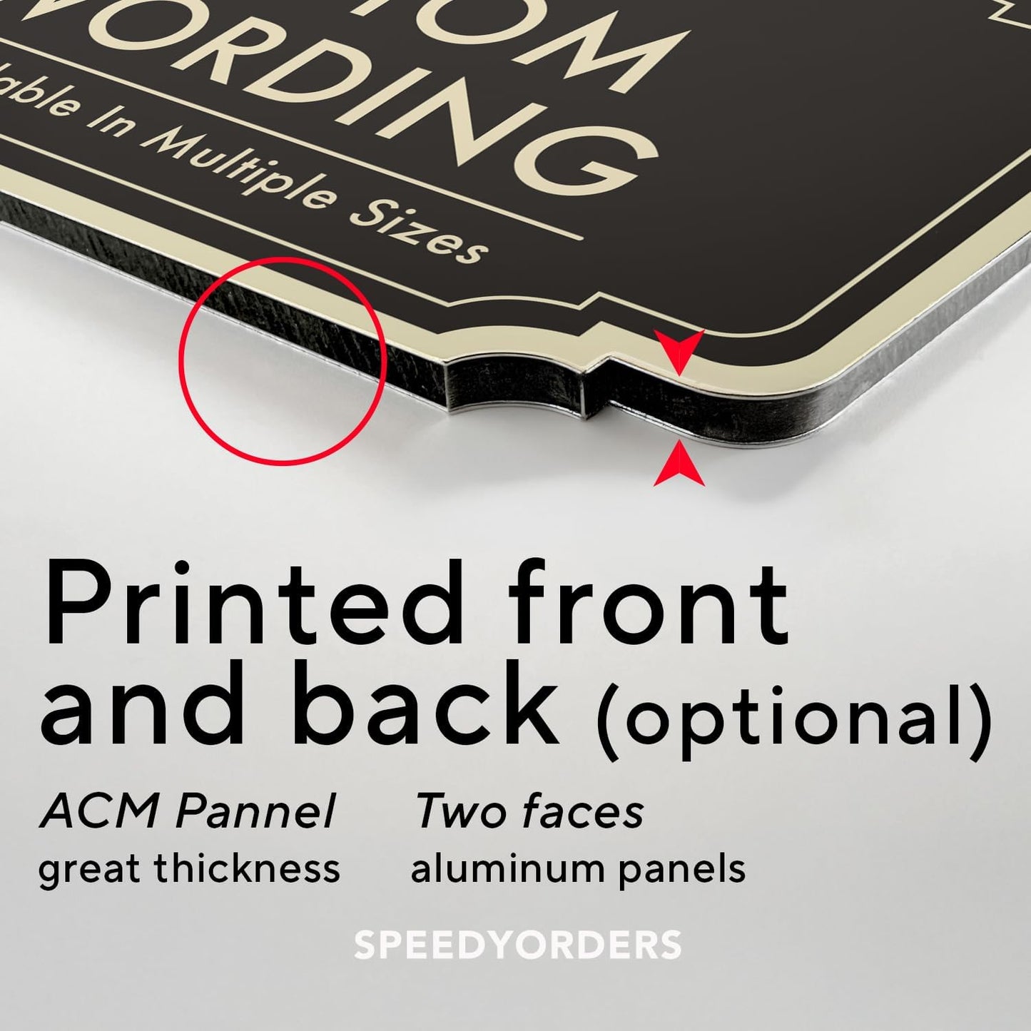 Custom Decorative Outdoor Metal Sign - Personalized Aluminum Driveway Sign, Waterproof, Made in USA - Design 2 Black Charcoal 24x18 In