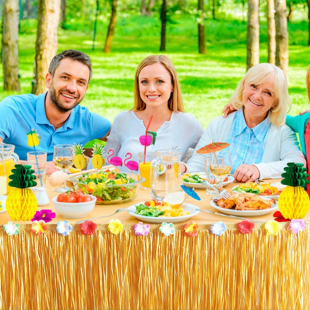 Tropical Luau Party Decorations Set Hawaiian Beach Theme Party Favors Luau Party Supplies with 9ft